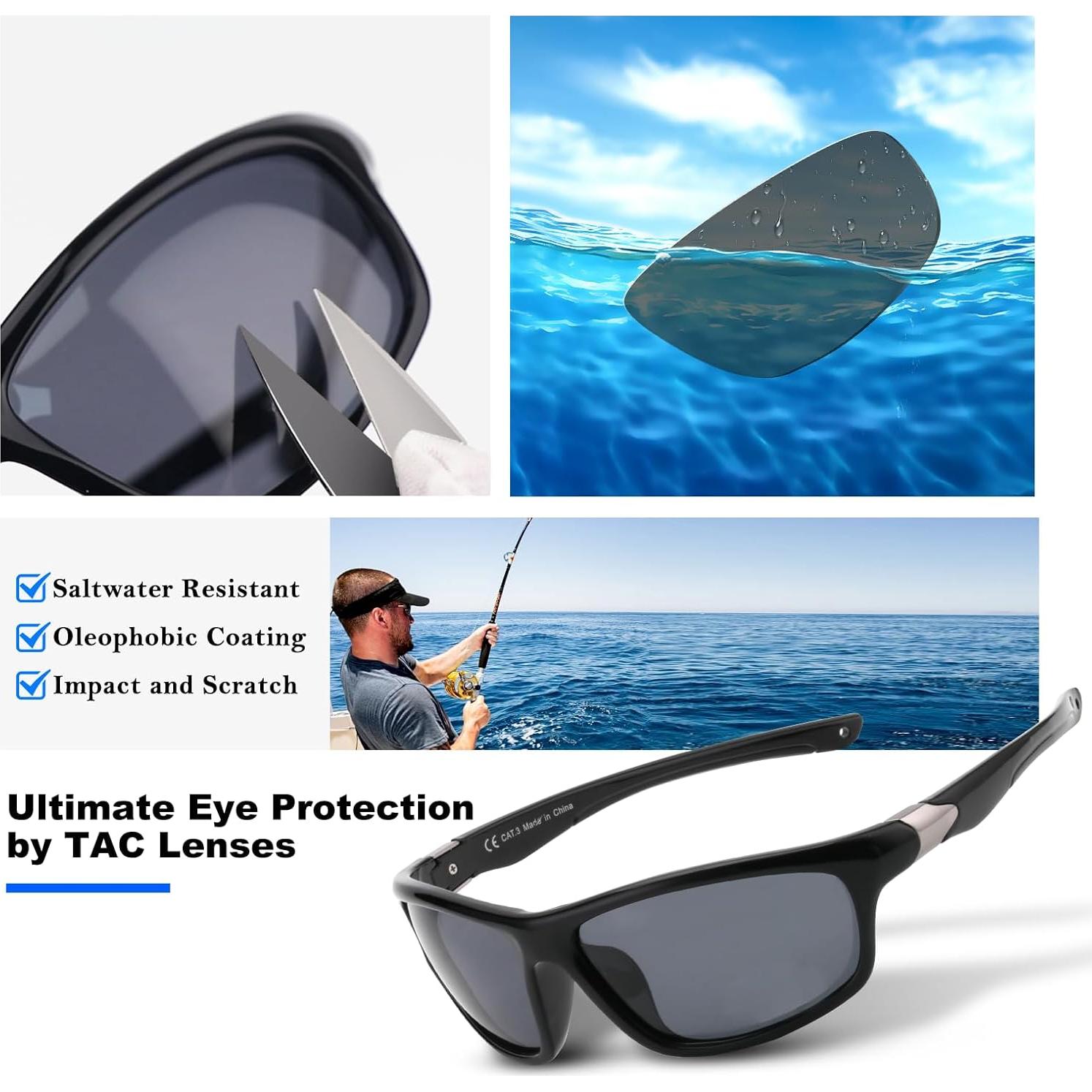 Gafas de sol deportivas Skyoak polarizadas TR90 360° protección