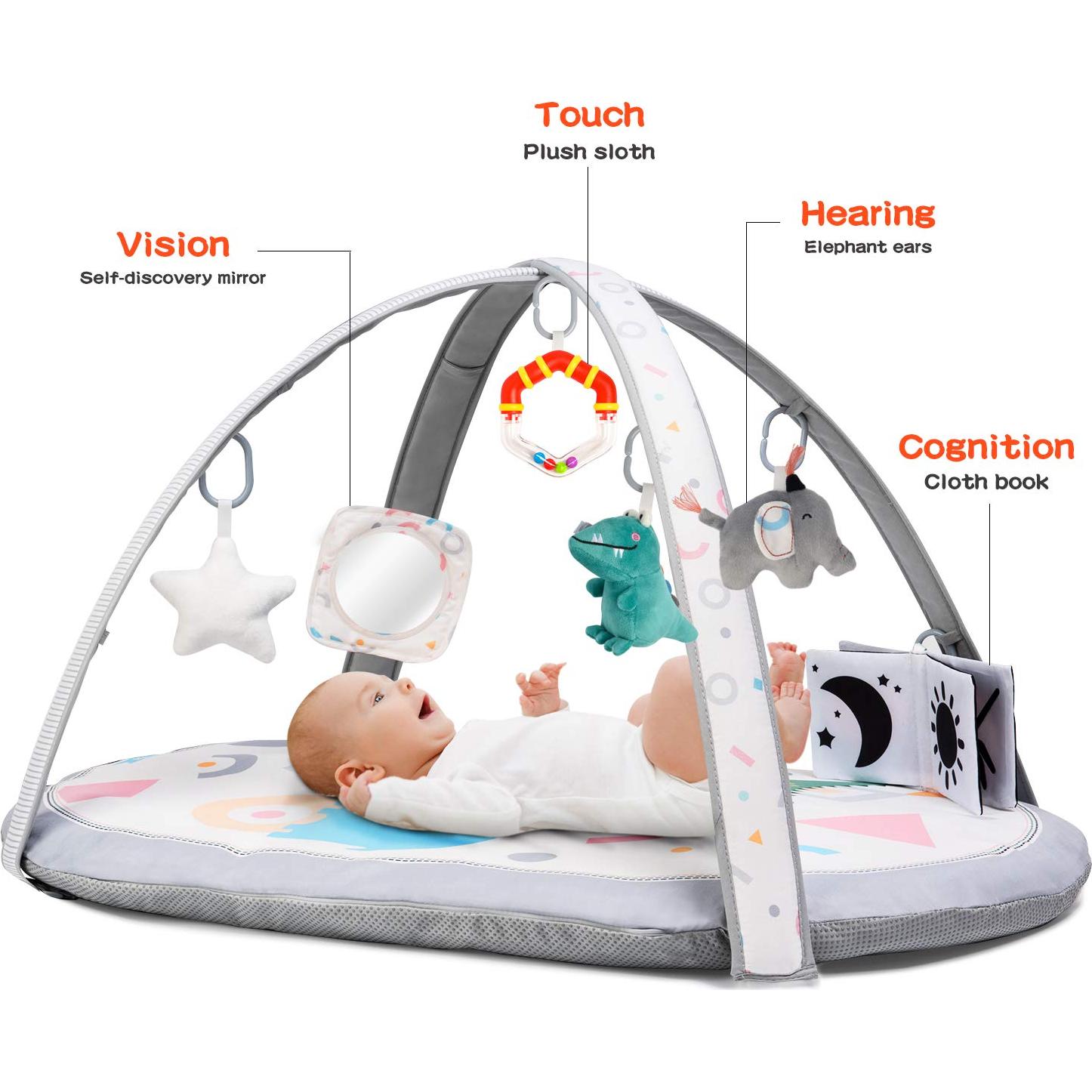 Alfombra de Juego para Bebés Lupantte 7 en 1 con Juguetes