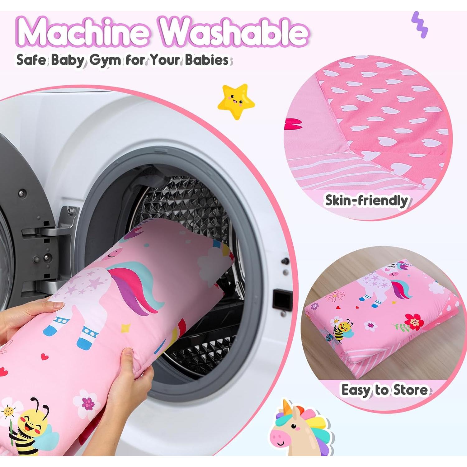 Alfombra de Juego para Bebés Unicornio Windidi 9-en-1 Lavable