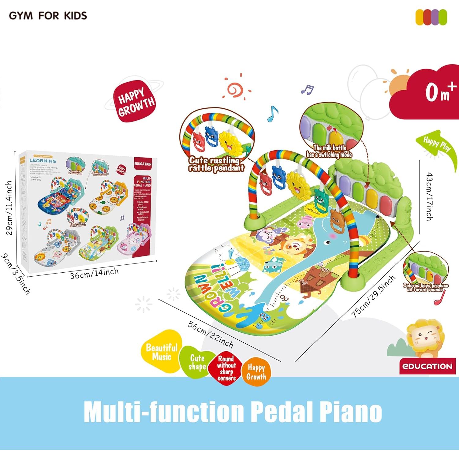 Alfombra de Juego para Bebés con Piano y Sensores - Verde