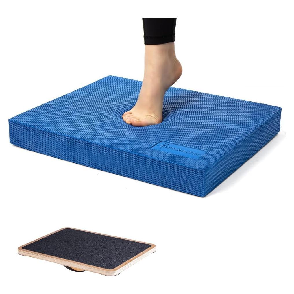 Kit de Equilibrio StrongTek - Tabla de Madera y Almohadilla TPE