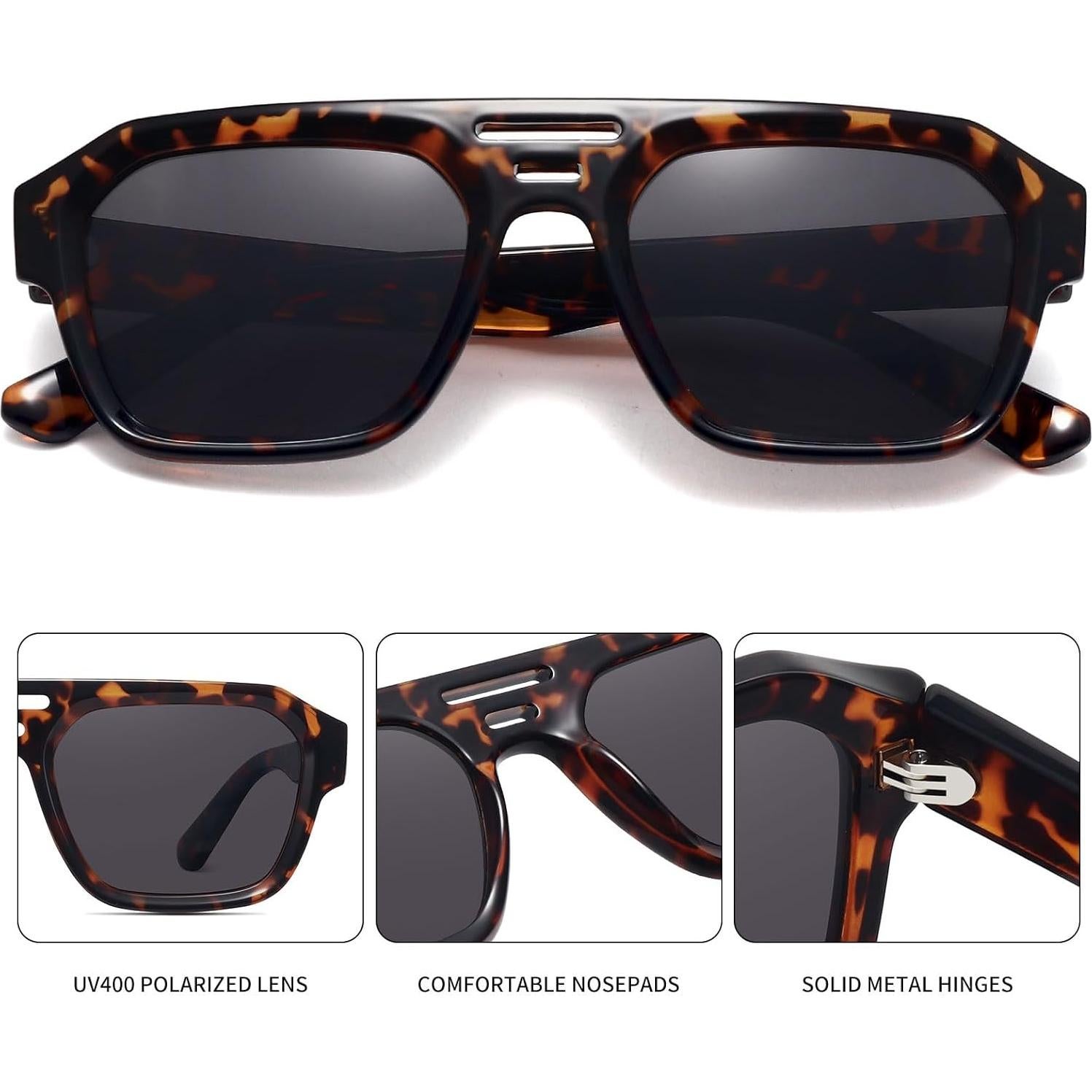 Gafas de sol aviador FZN822 unisex retro con lentes UV400