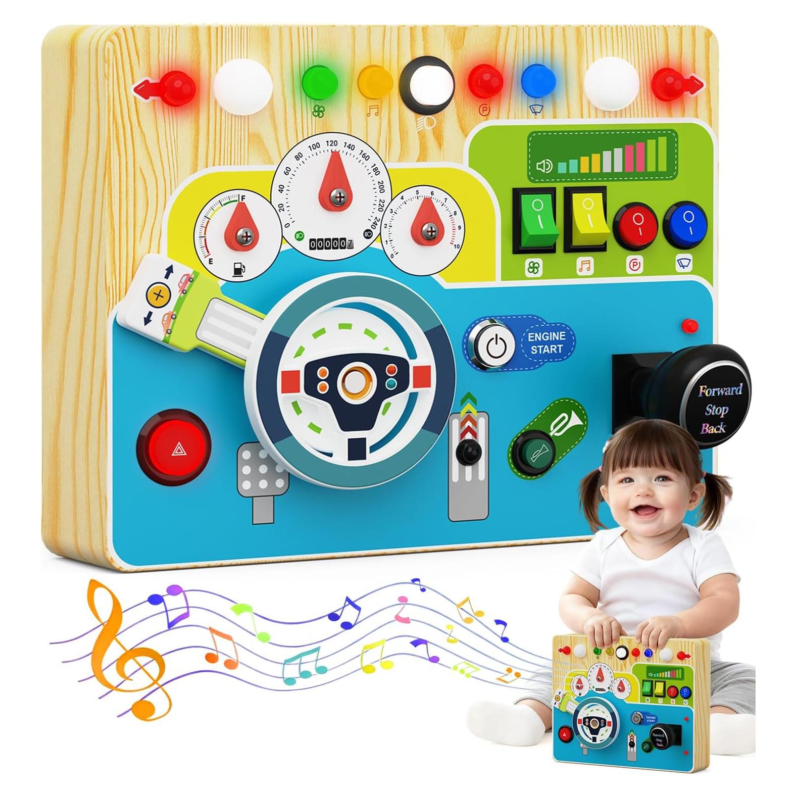 Tablero Ocupado Montessori HangRui con Luz LED para Niños 1-3 Años