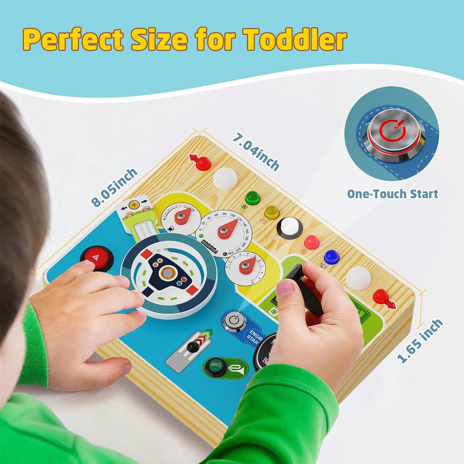 Tablero Ocupado Montessori HangRui con Luz LED para Niños 1-3 Años