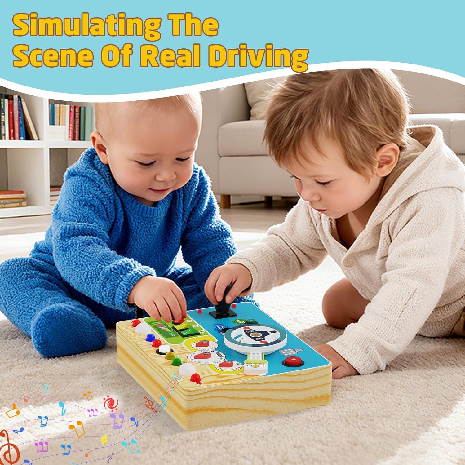 Tablero Ocupado Montessori HangRui con Luz LED para Niños 1-3 Años