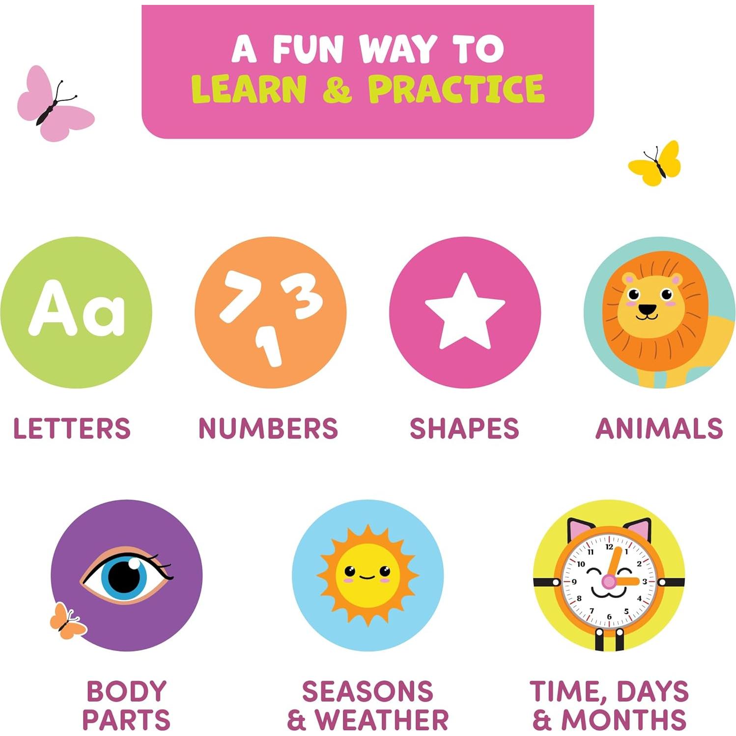 Clever Fox Busy Board Montessori Rosa - 20+ Actividades para Niños 2-4 Años