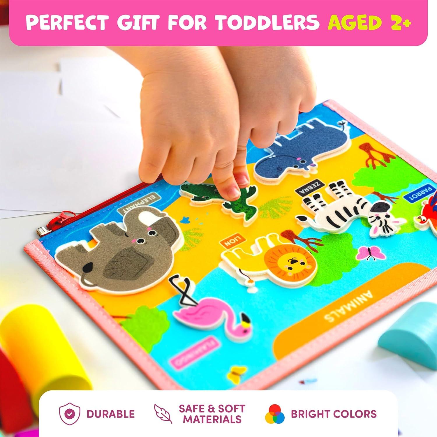 Clever Fox Busy Board Montessori Rosa - 20+ Actividades para Niños 2-4 Años