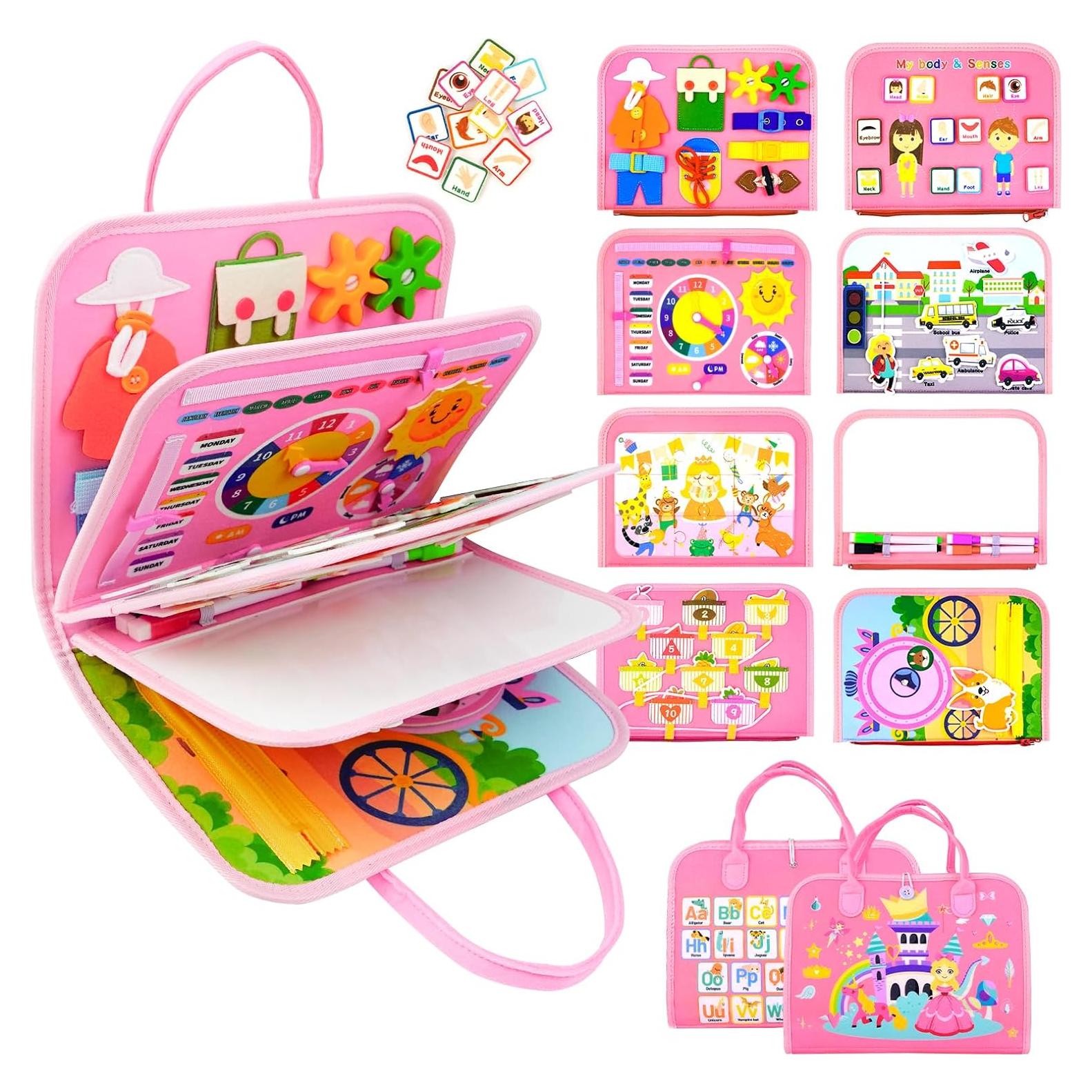 Tablero Ocupado Montessori Letoya Rosa Princesa 28x20 cm