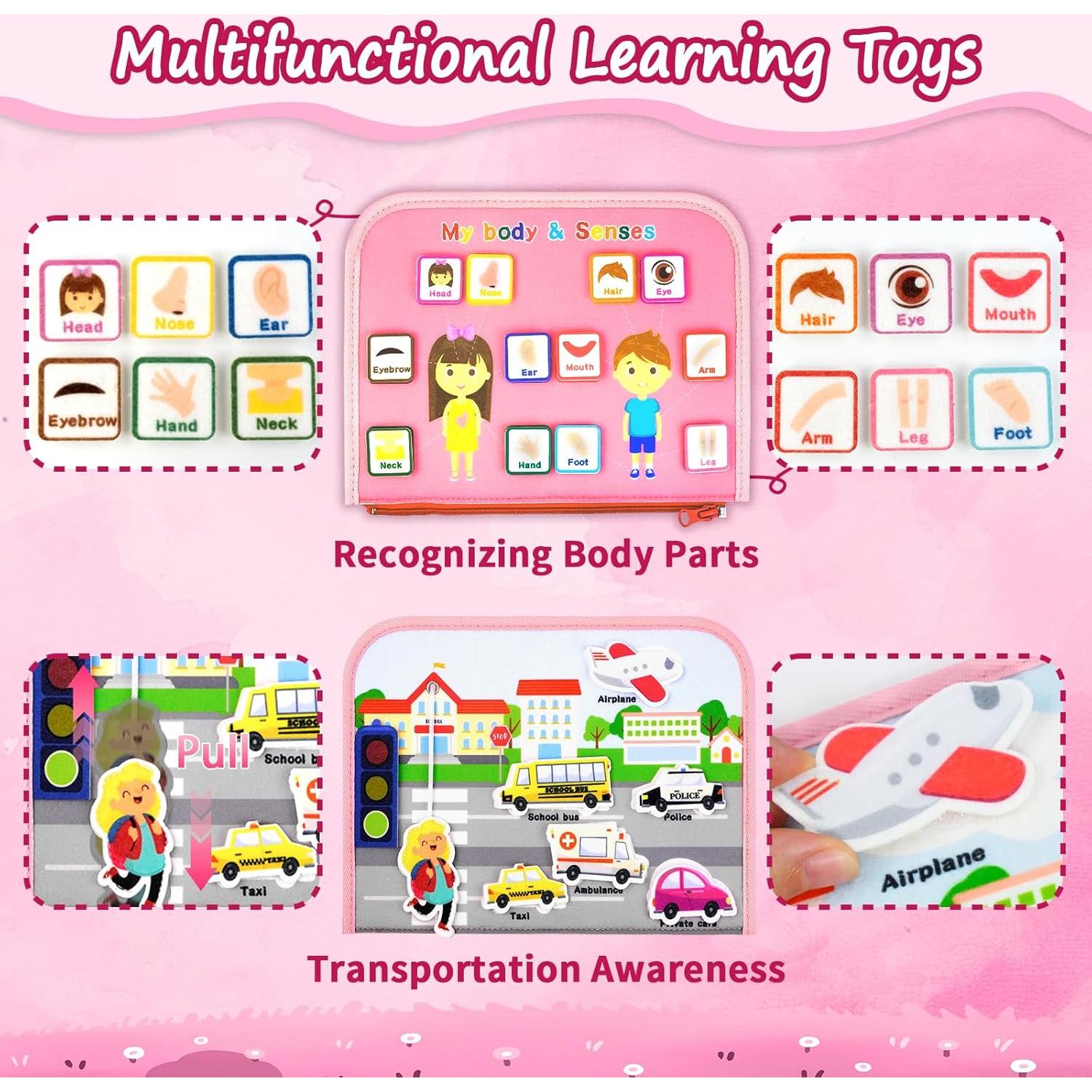 Tablero Ocupado Montessori Letoya Rosa Princesa 28x20 cm