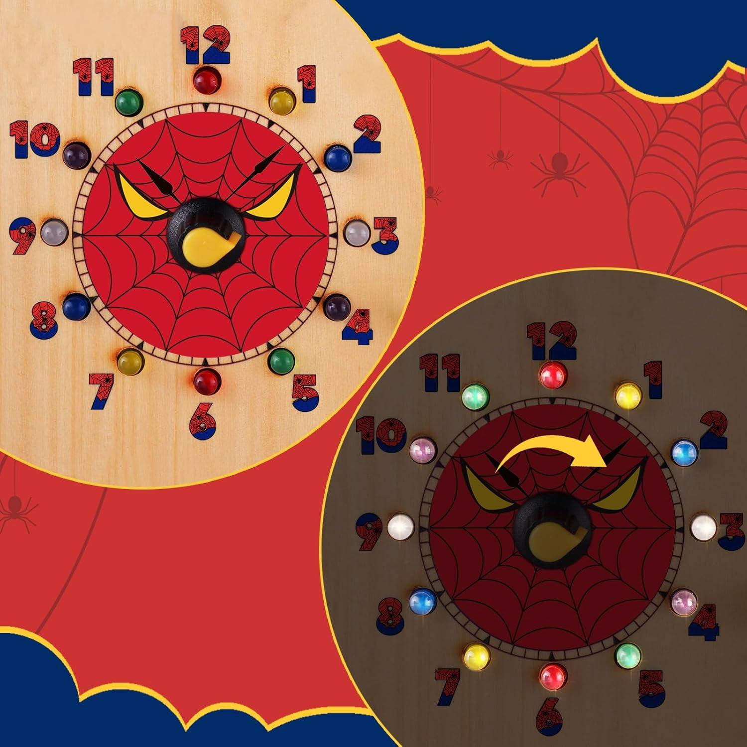 Tablero Ocupado Montessori Araña con 22 Luces LED - Juguete Educativo