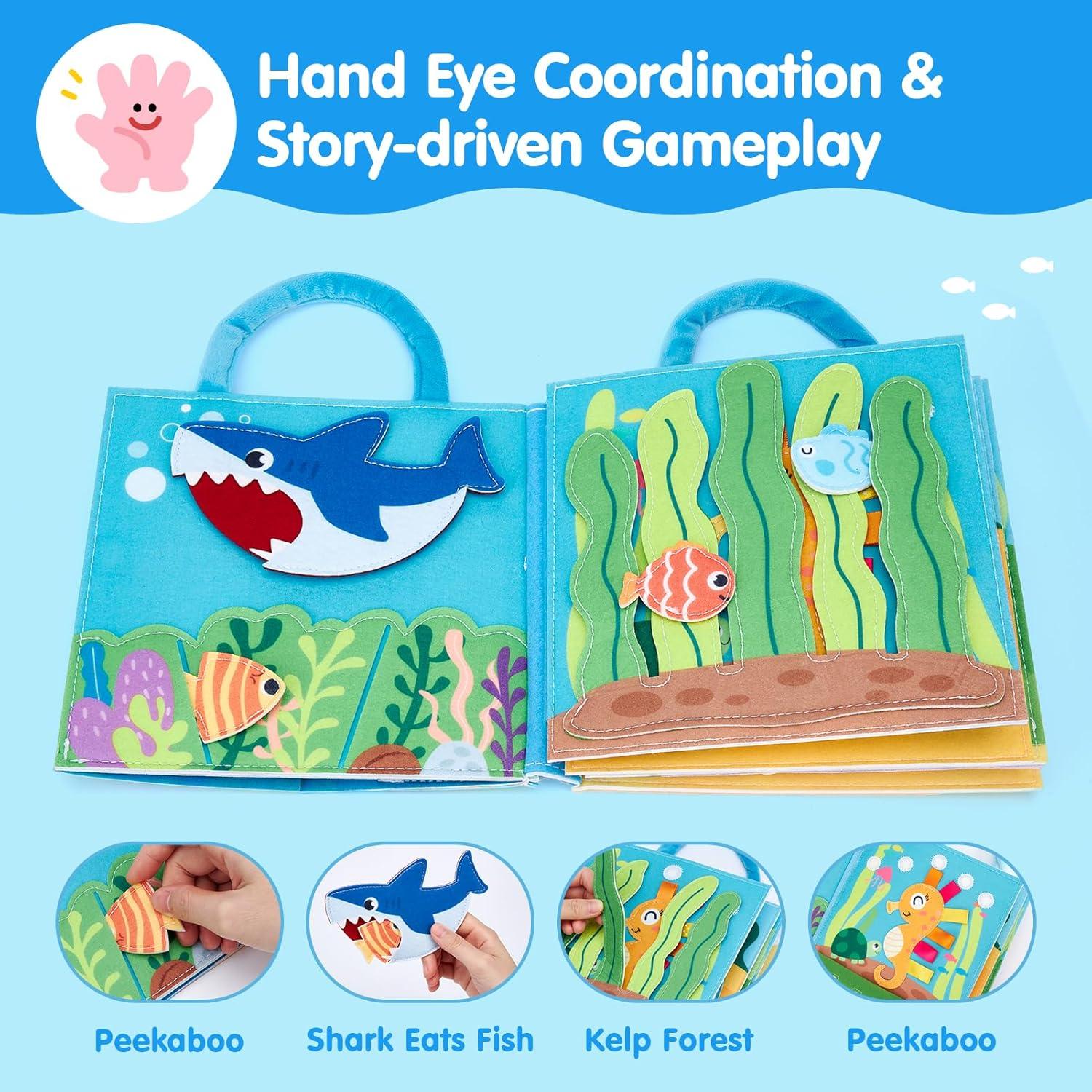 Libro Ocupado Oceánico Hahaland para Niños 1-3 Años