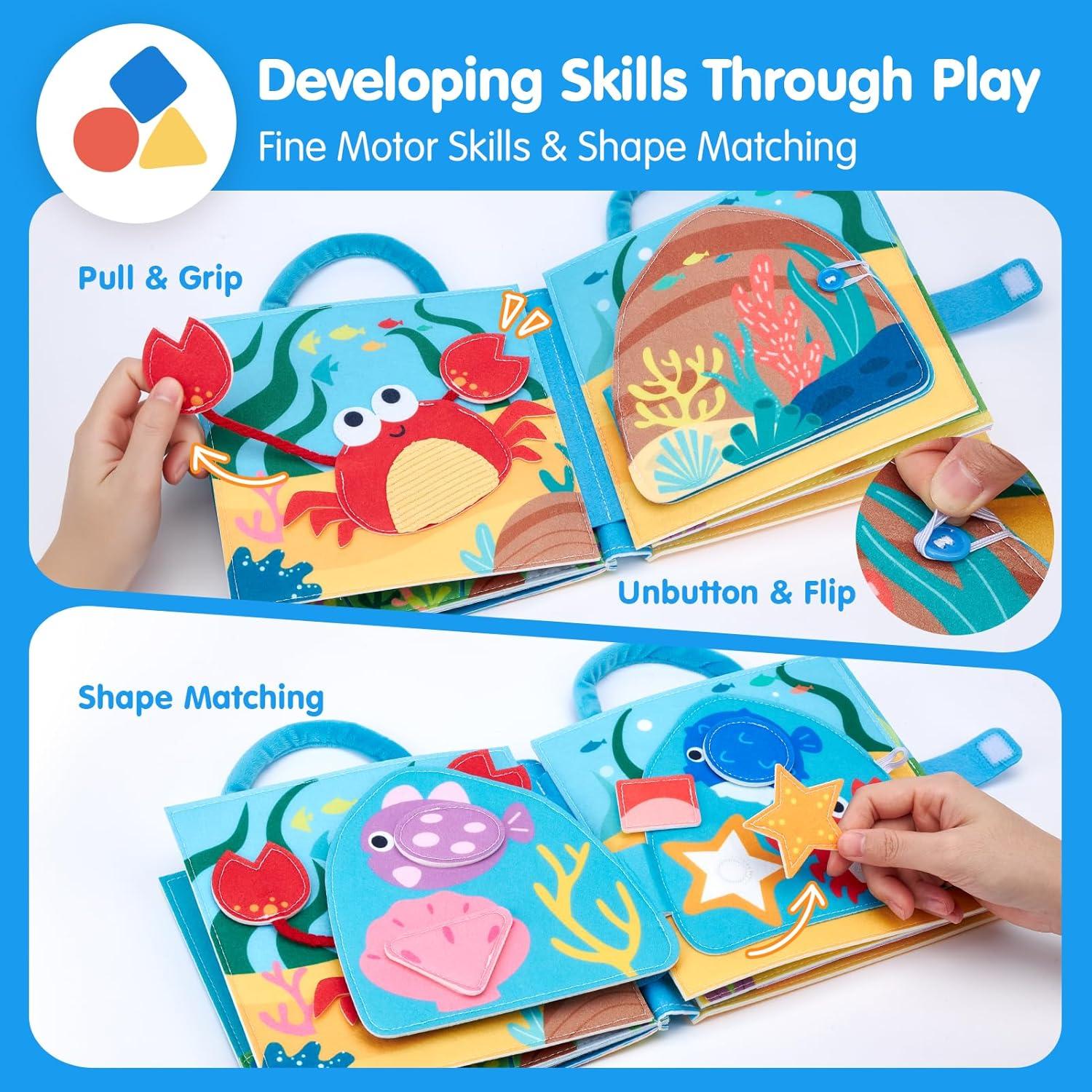 Libro Ocupado Oceánico Hahaland para Niños 1-3 Años