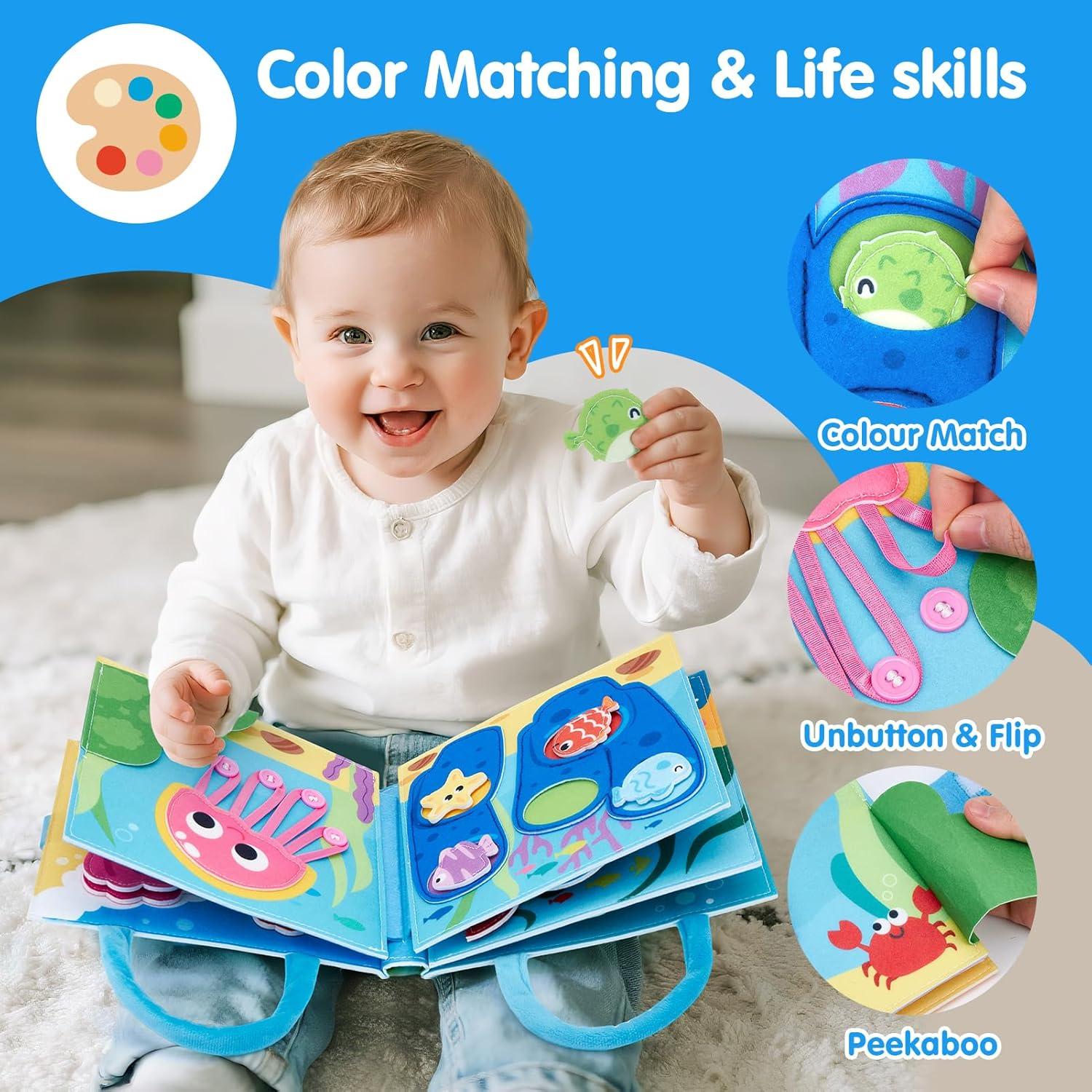 Libro Ocupado Oceánico Hahaland para Niños 1-3 Años