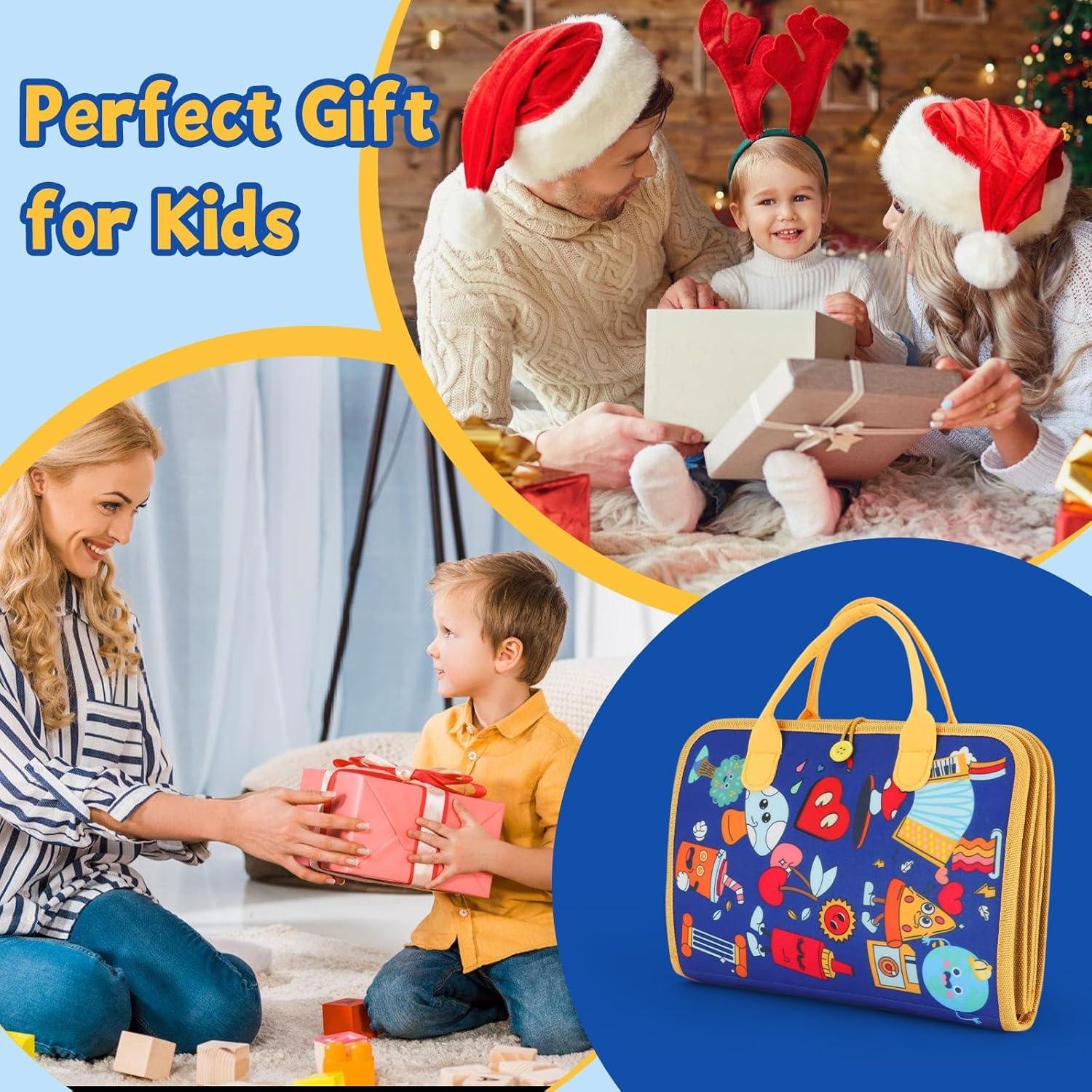 Libro Ocupado Montessori R RUCKERO 12-en-1 para Niños 2-4 Años