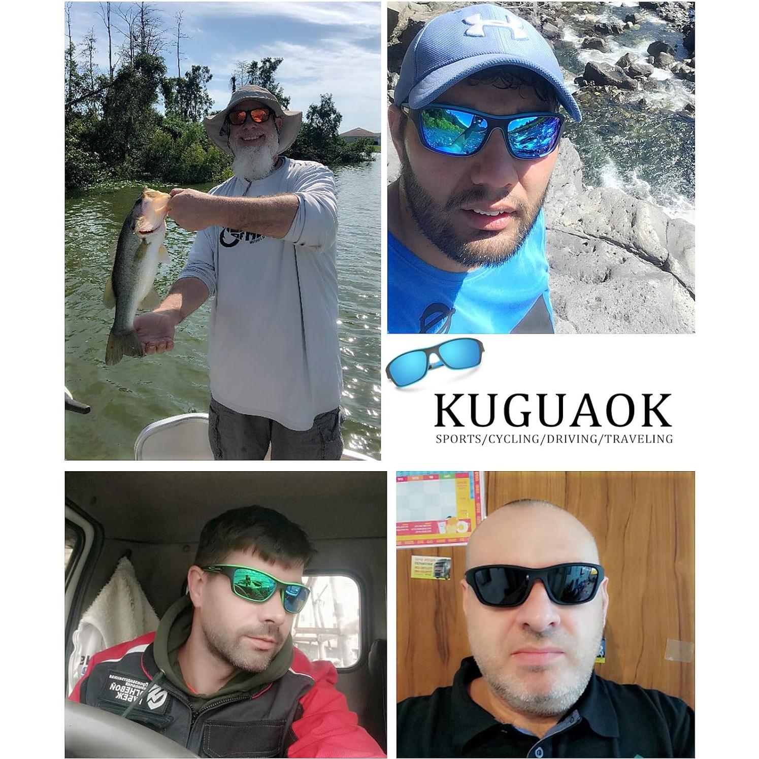 Gafas de Sol Polarizadas KUGUAOK para Hombres 100% UV