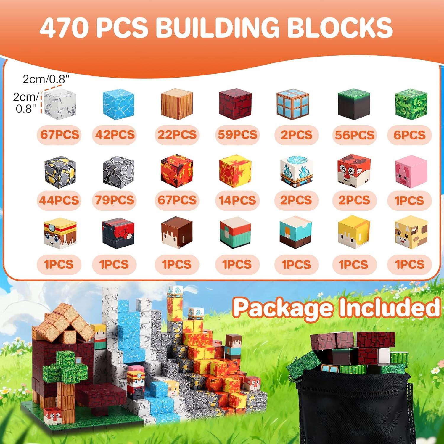 Bloques Magnéticos FUNYKICH 470PCS Juguete de Construcción