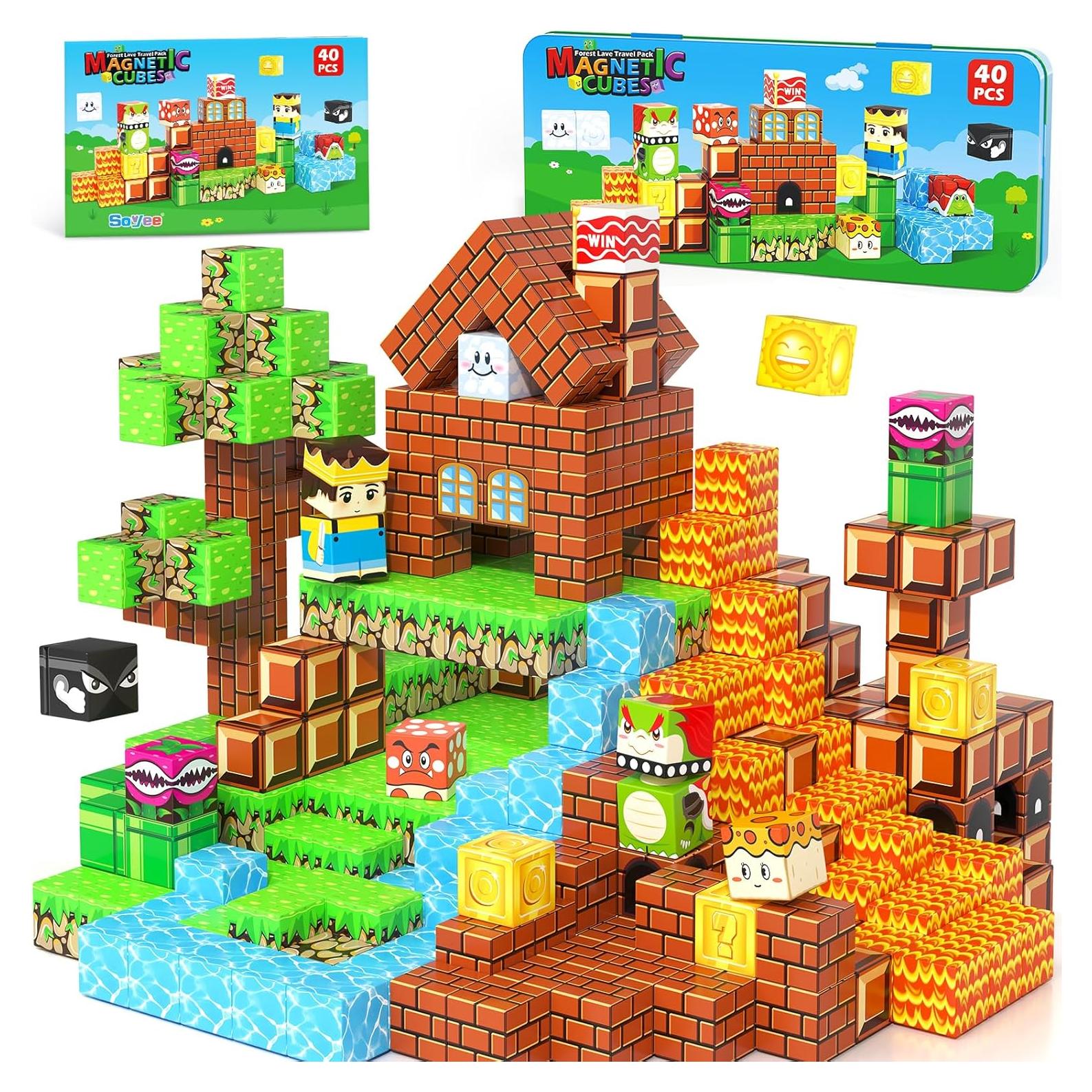 Juguetes Magnéticos Soyee para Viajes - Bloques STEM 300g