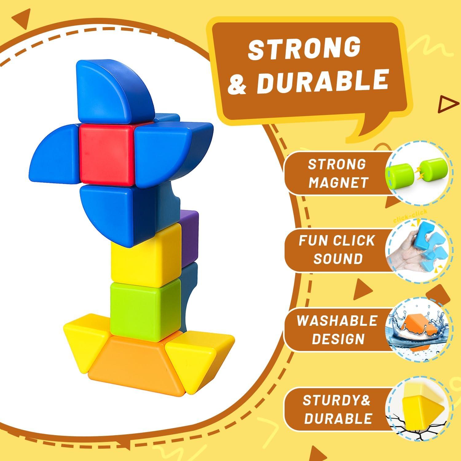 Bloques Magnéticos 15 Piezas Pairez Toys 3D para Niños 1-3 Años