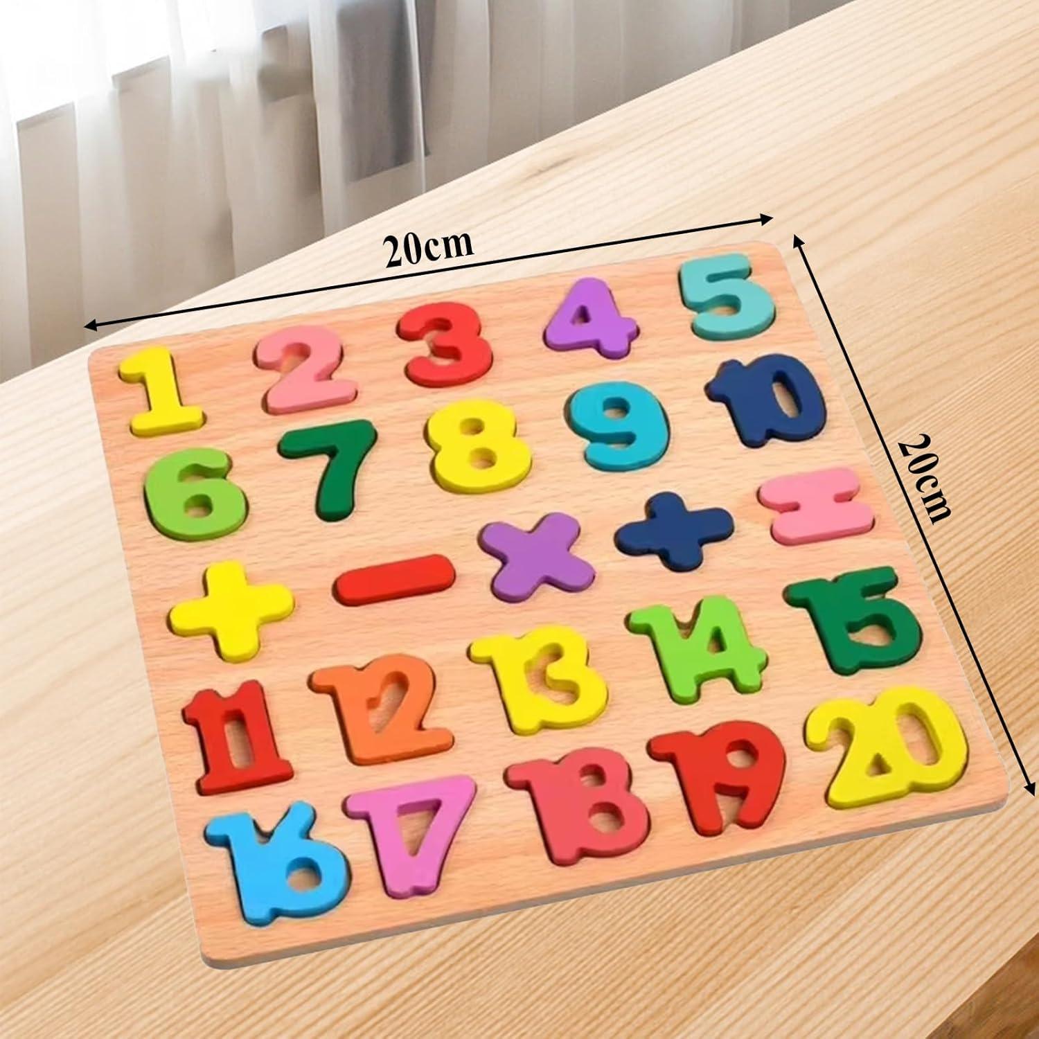 Rompecabezas de Números de Madera Hganxiu 27.94 cm Educativo