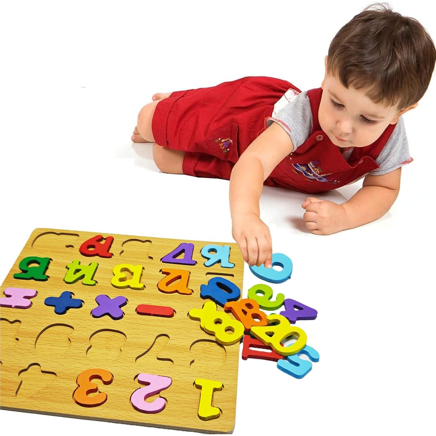 Rompecabezas de Números de Madera Hganxiu 27.94 cm Educativo