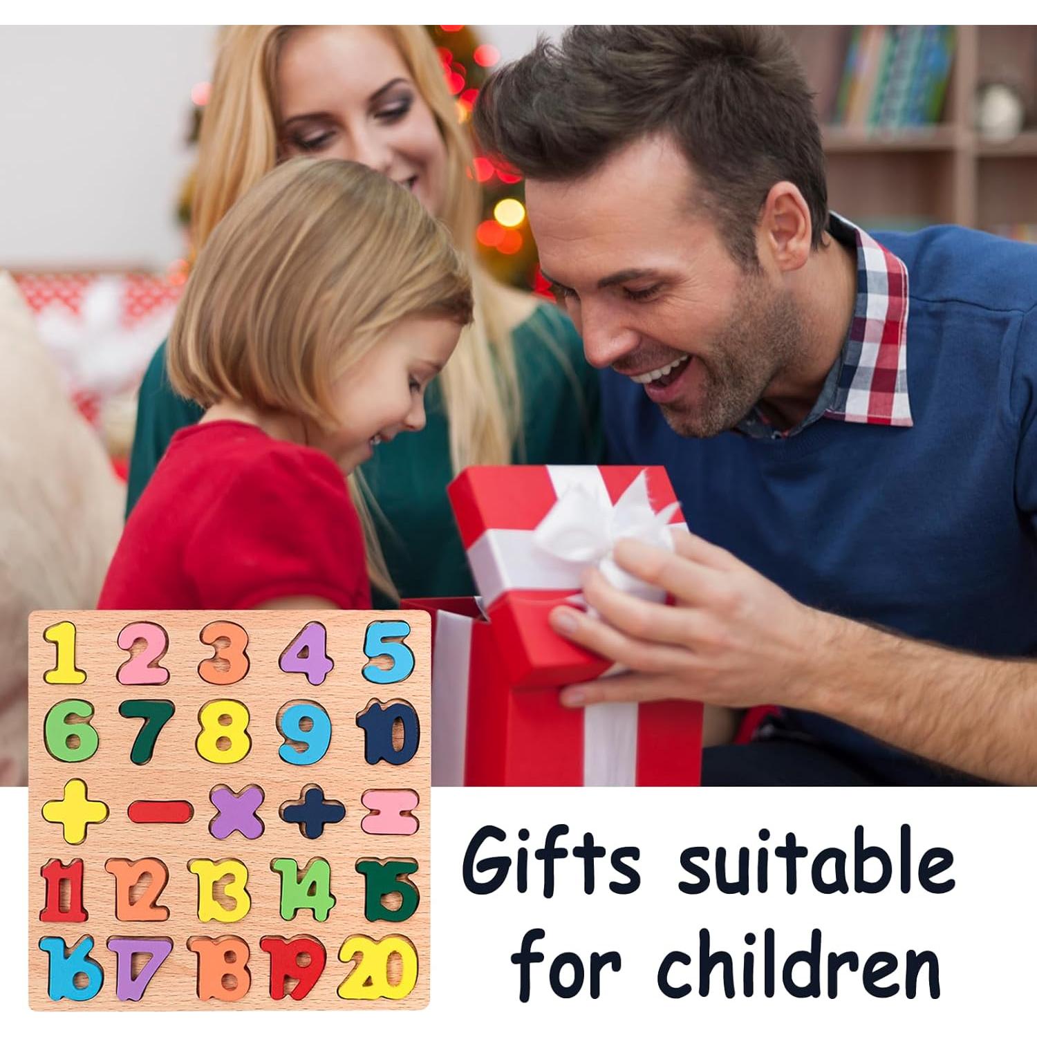 Rompecabezas de Números de Madera Hganxiu 27.94 cm Educativo