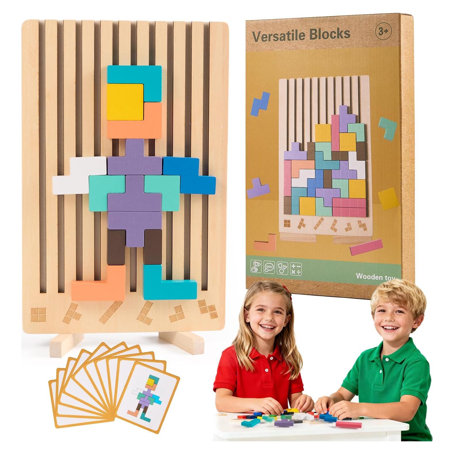 Rompecabezas apilable de madera JMWJ-1 para niños 3-6 años