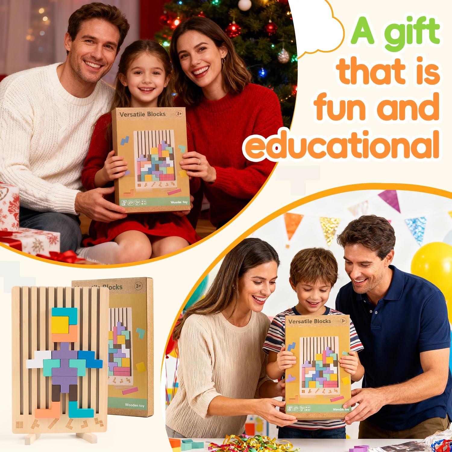 Rompecabezas apilable de madera JMWJ-1 para niños 3-6 años