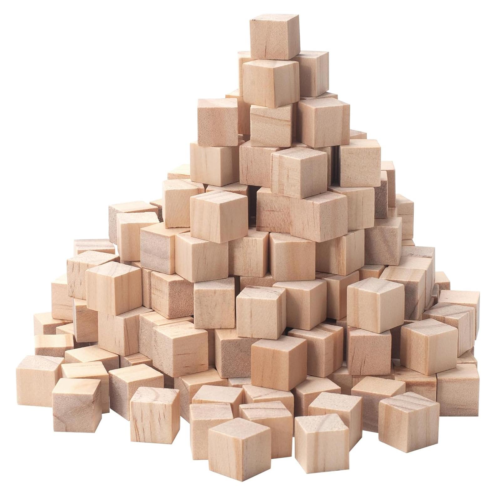 Cubos de Madera Coowayze 1.27 cm 200 PCS para Manualidades