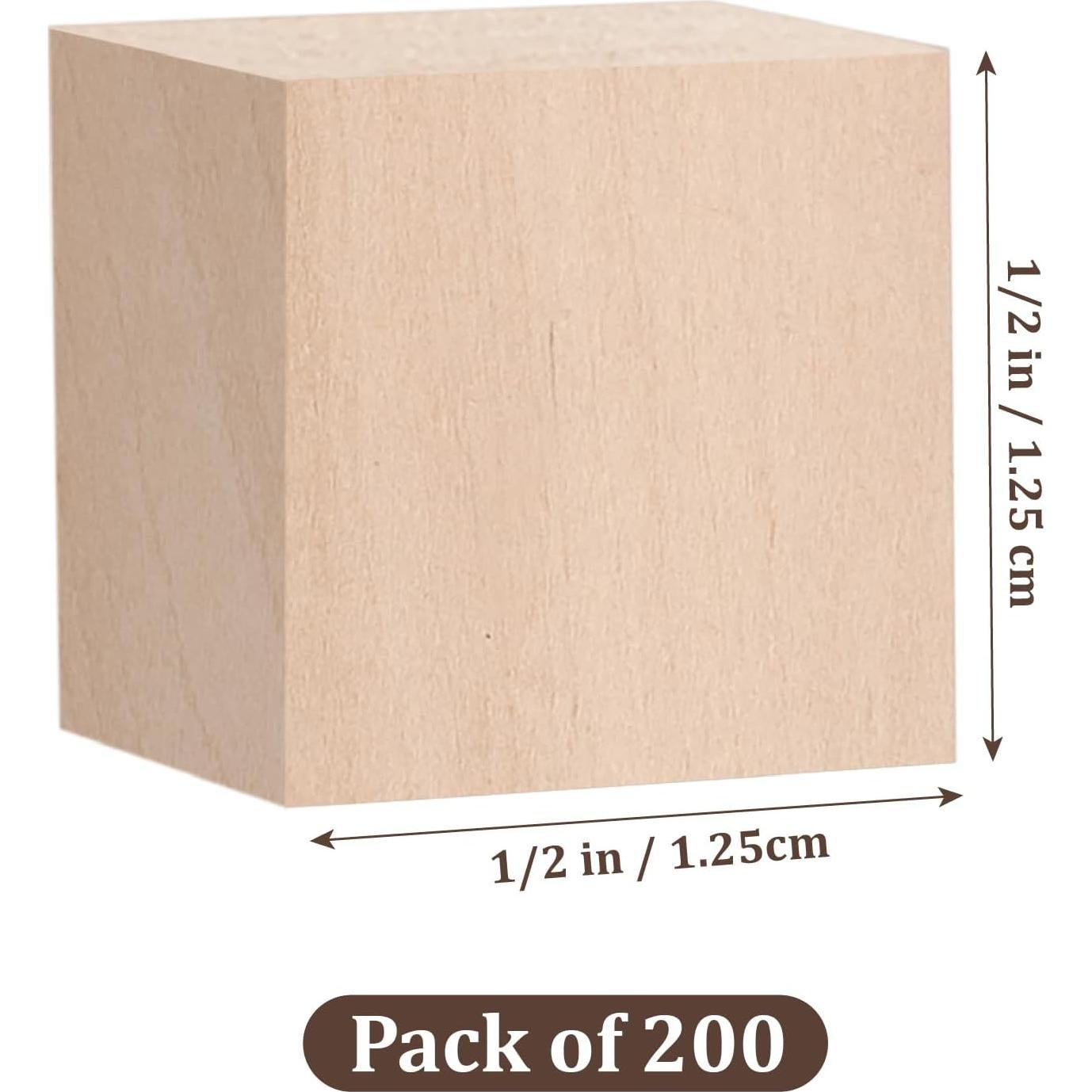Cubos de Madera Coowayze 1.27 cm 200 PCS para Manualidades