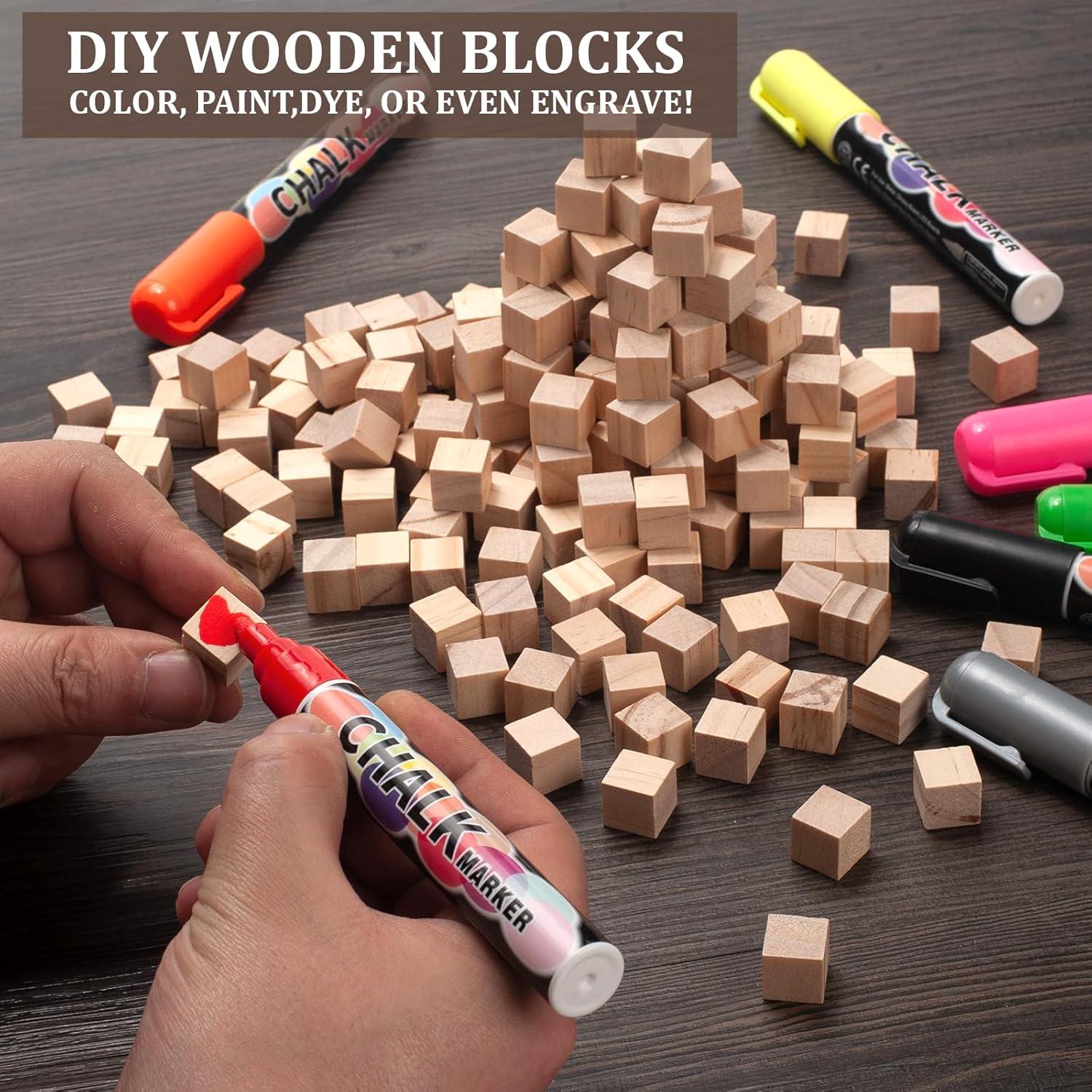 Cubos de Madera Coowayze 1.27 cm 200 PCS para Manualidades