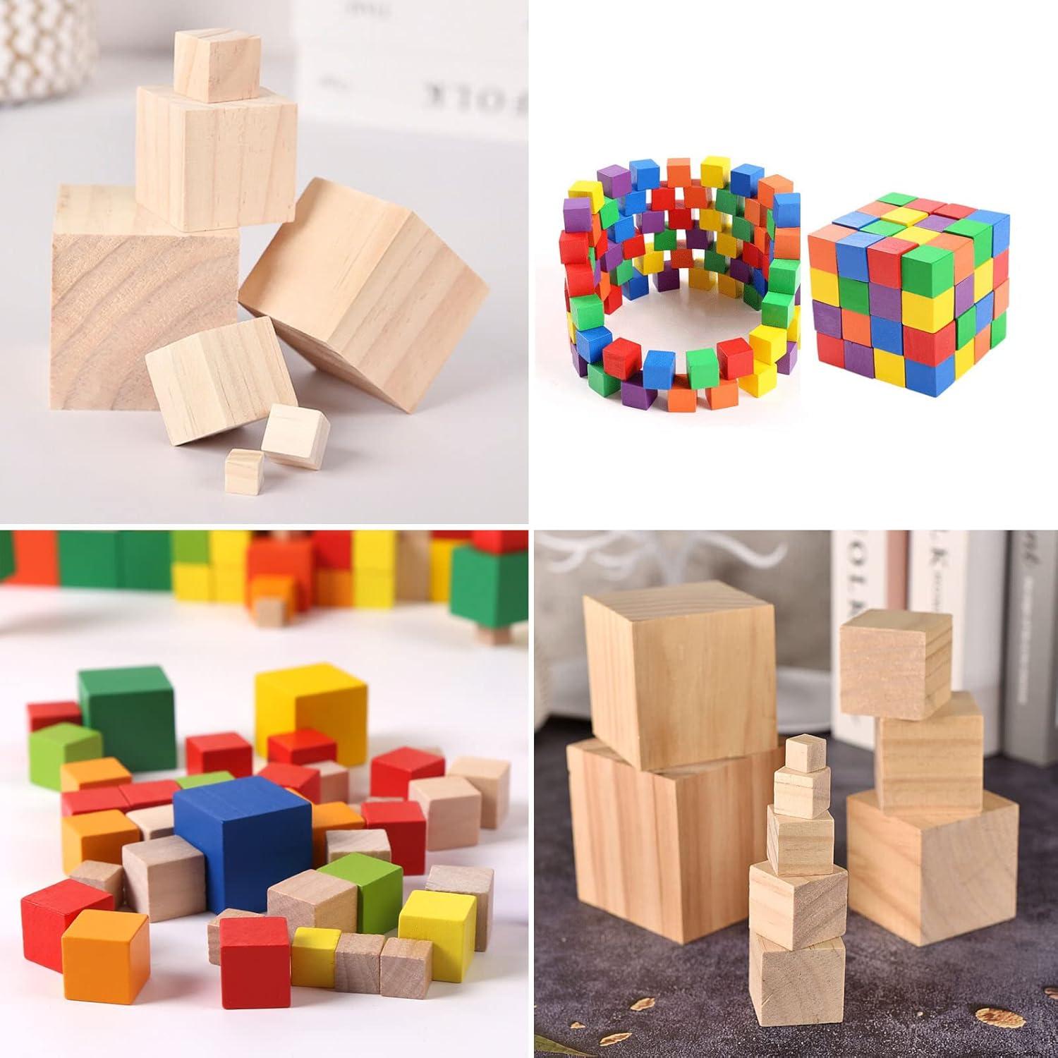 Cubos de Madera Coowayze 1.27 cm 200 PCS para Manualidades