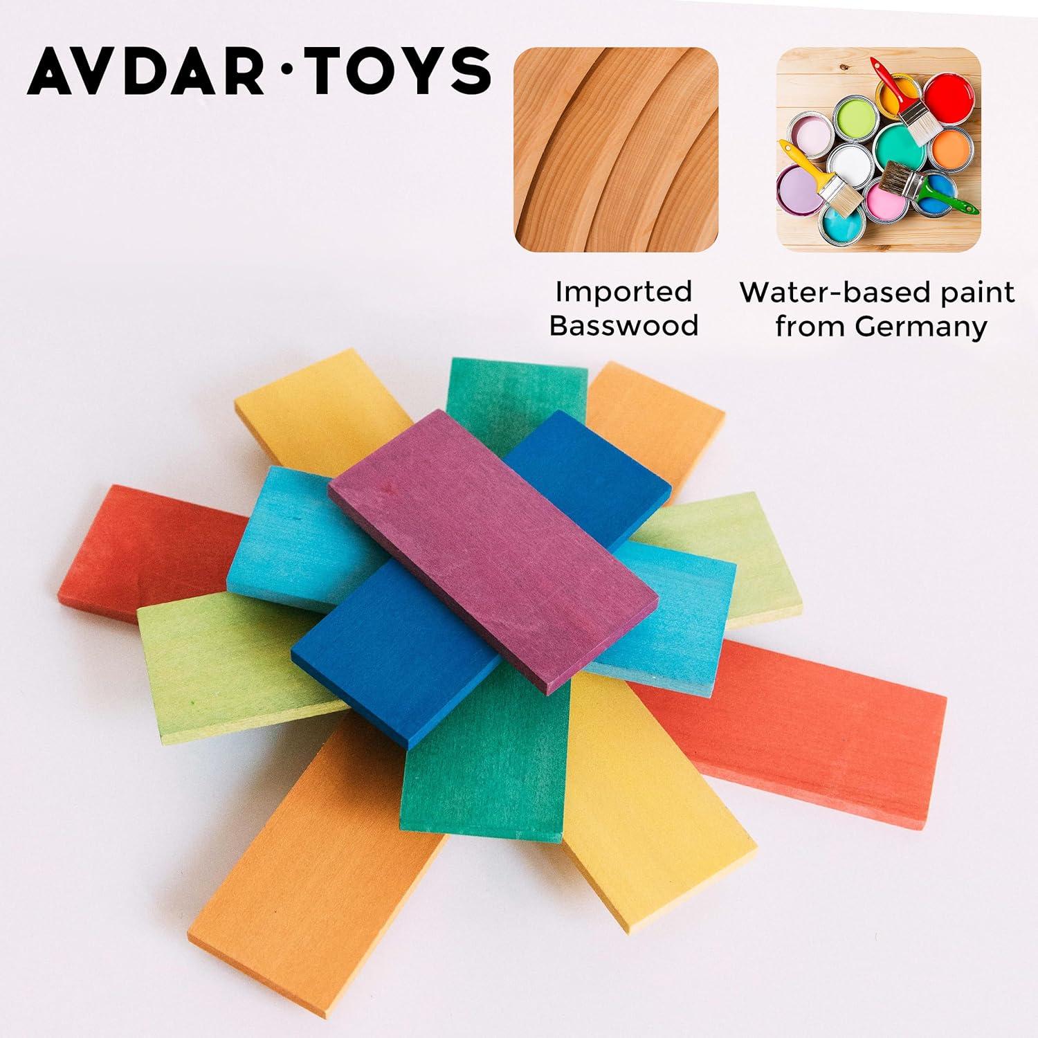 Bloques de Escalera Arcoíris AVDAR - Juguete Montessori 8 Piezas