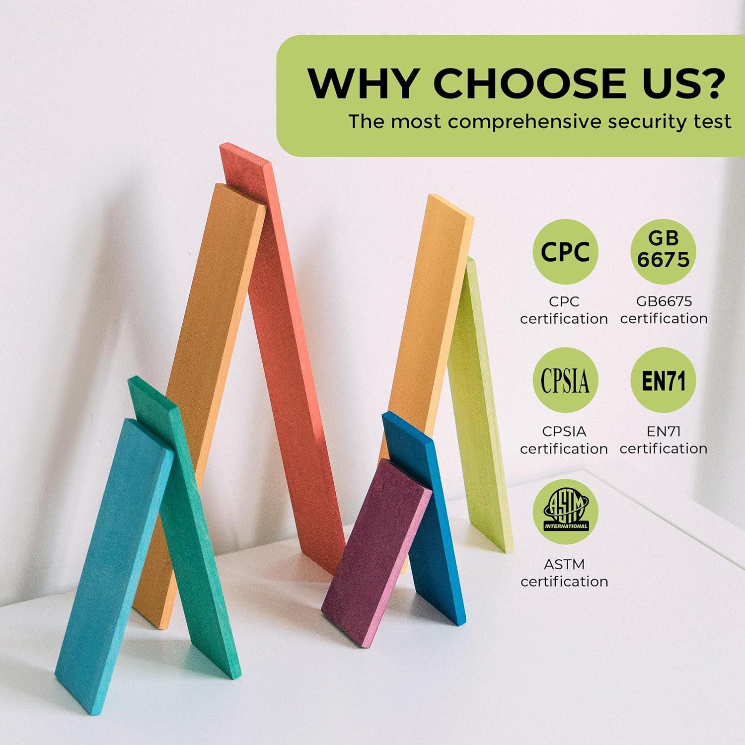 Bloques de Escalera Arcoíris AVDAR - Juguete Montessori 8 Piezas