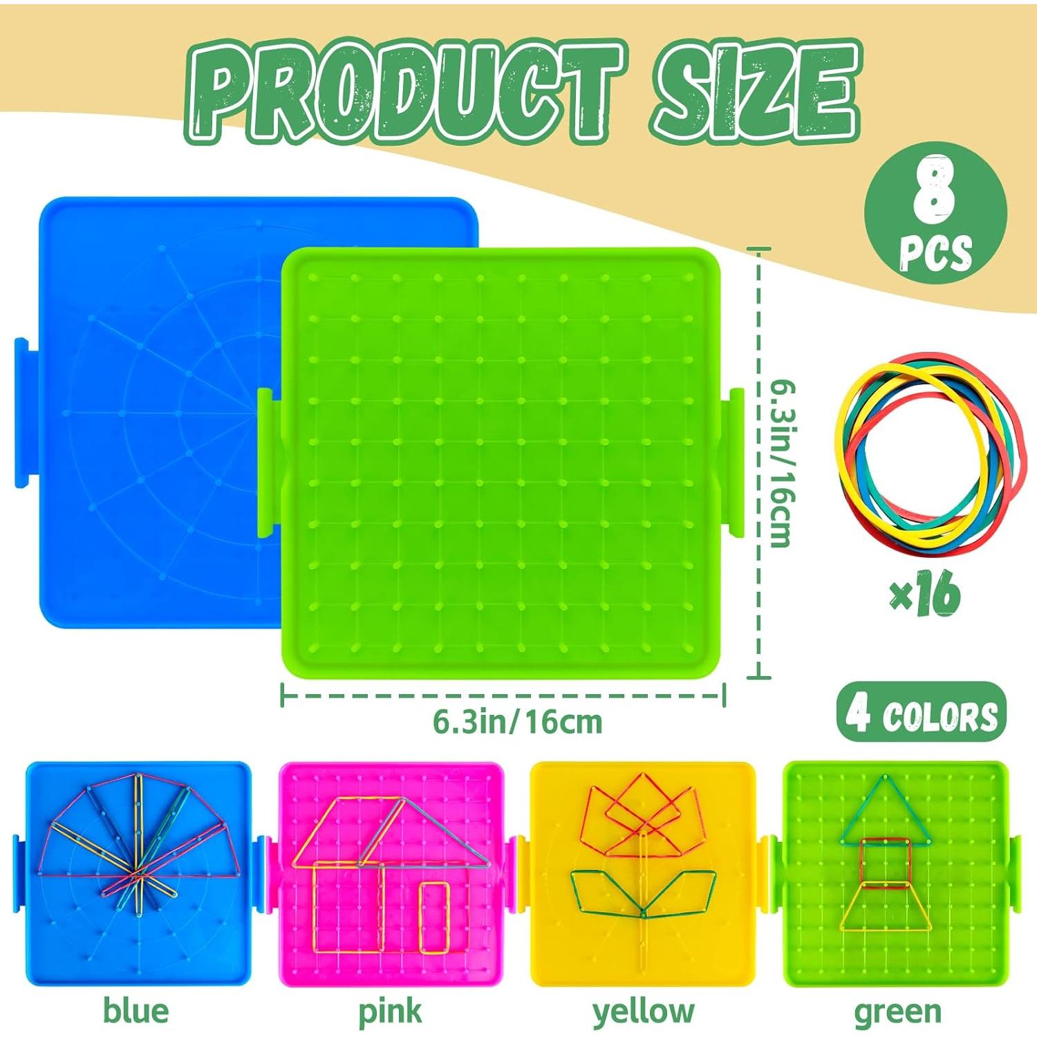 Paquete de 8 bloques de matemáticas Oopsu con 80 bandas de látex