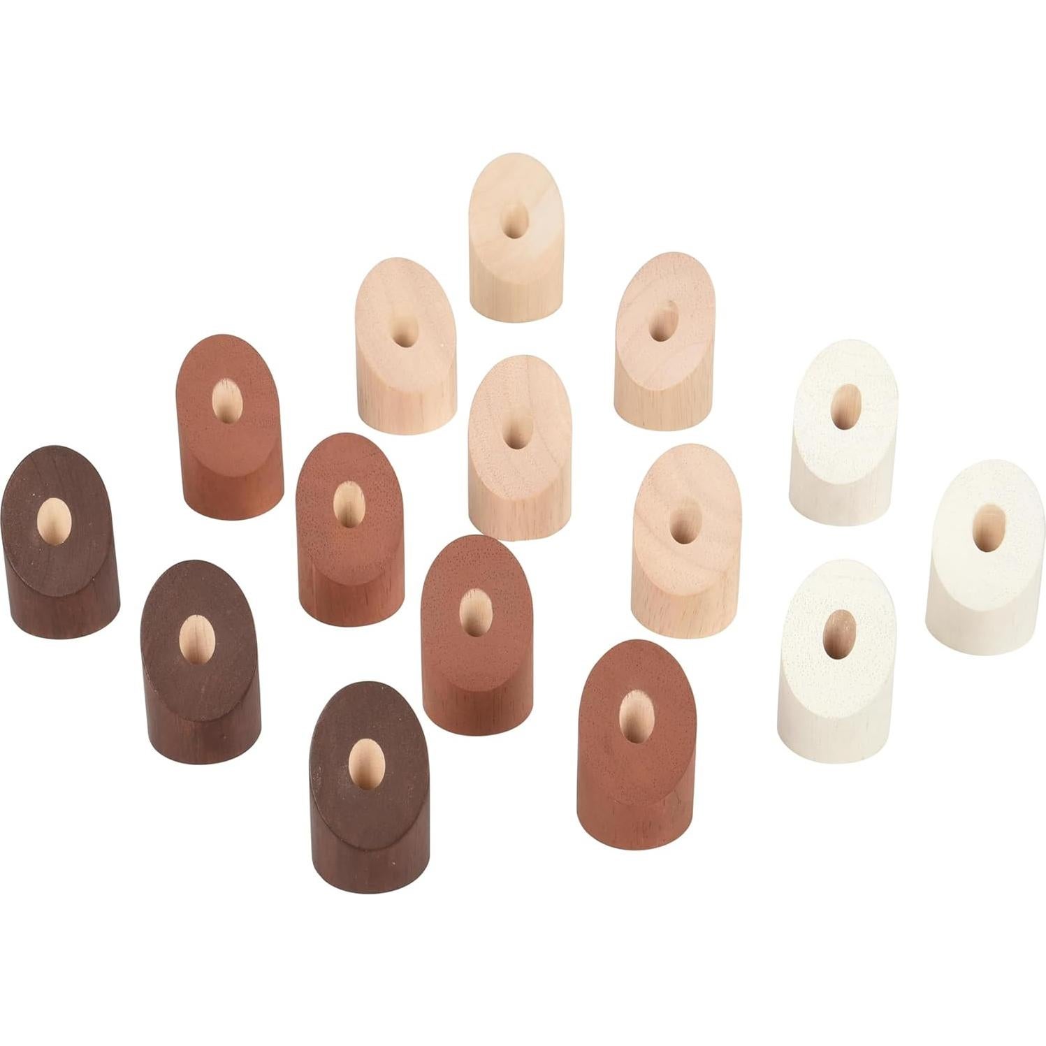 Montessori Natural Geo Stacker - Juguete de Madera Ecológico 20 Piezas