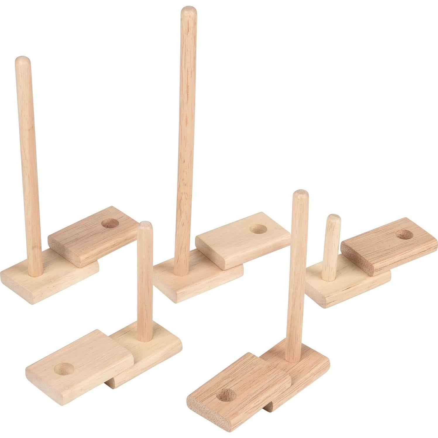 Montessori Natural Geo Stacker - Juguete de Madera Ecológico 20 Piezas