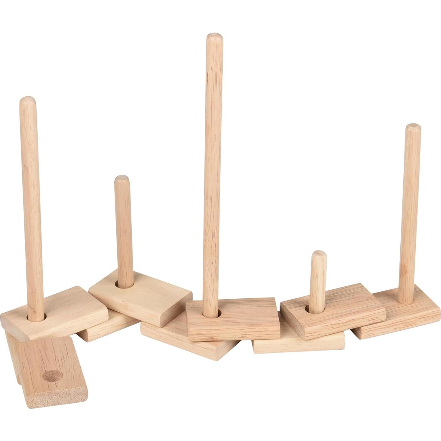 Montessori Natural Geo Stacker - Juguete de Madera Ecológico 20 Piezas