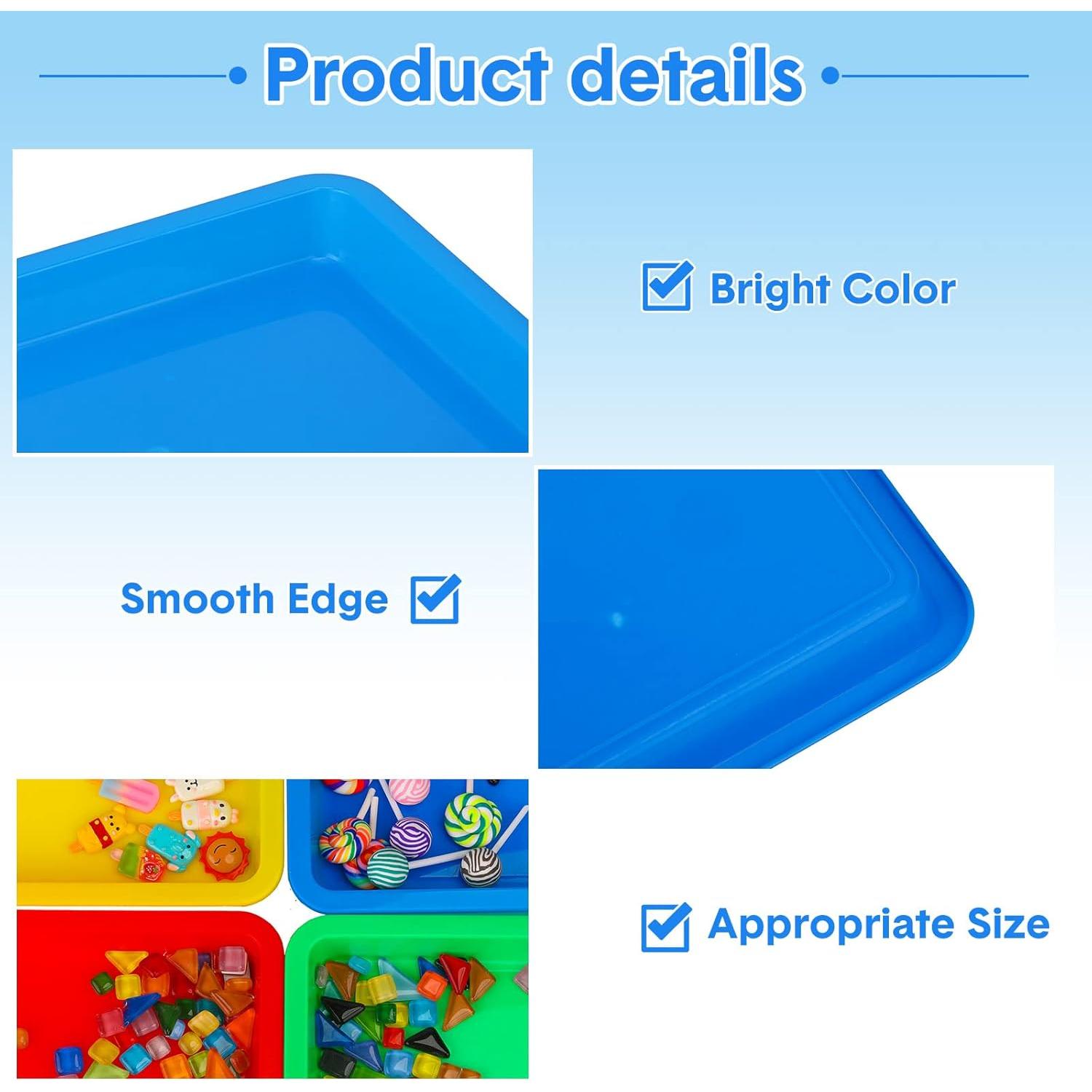 Bandejas de Plástico Apilables Mimorou 20 Pcs 24.5x18.5 cm