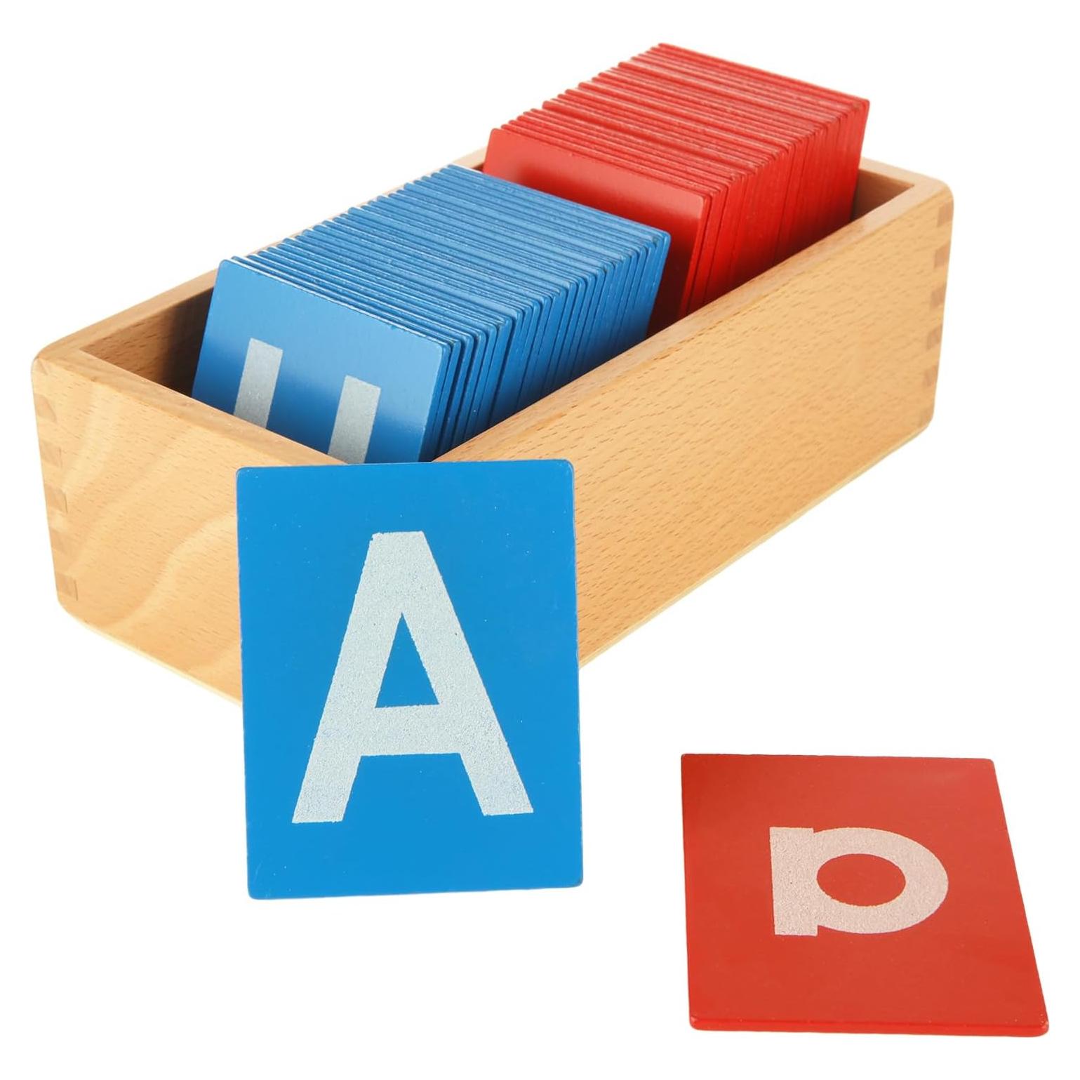 Juego de Letras de Lija Montessori QTLCOHD - 52 Letras Táctiles