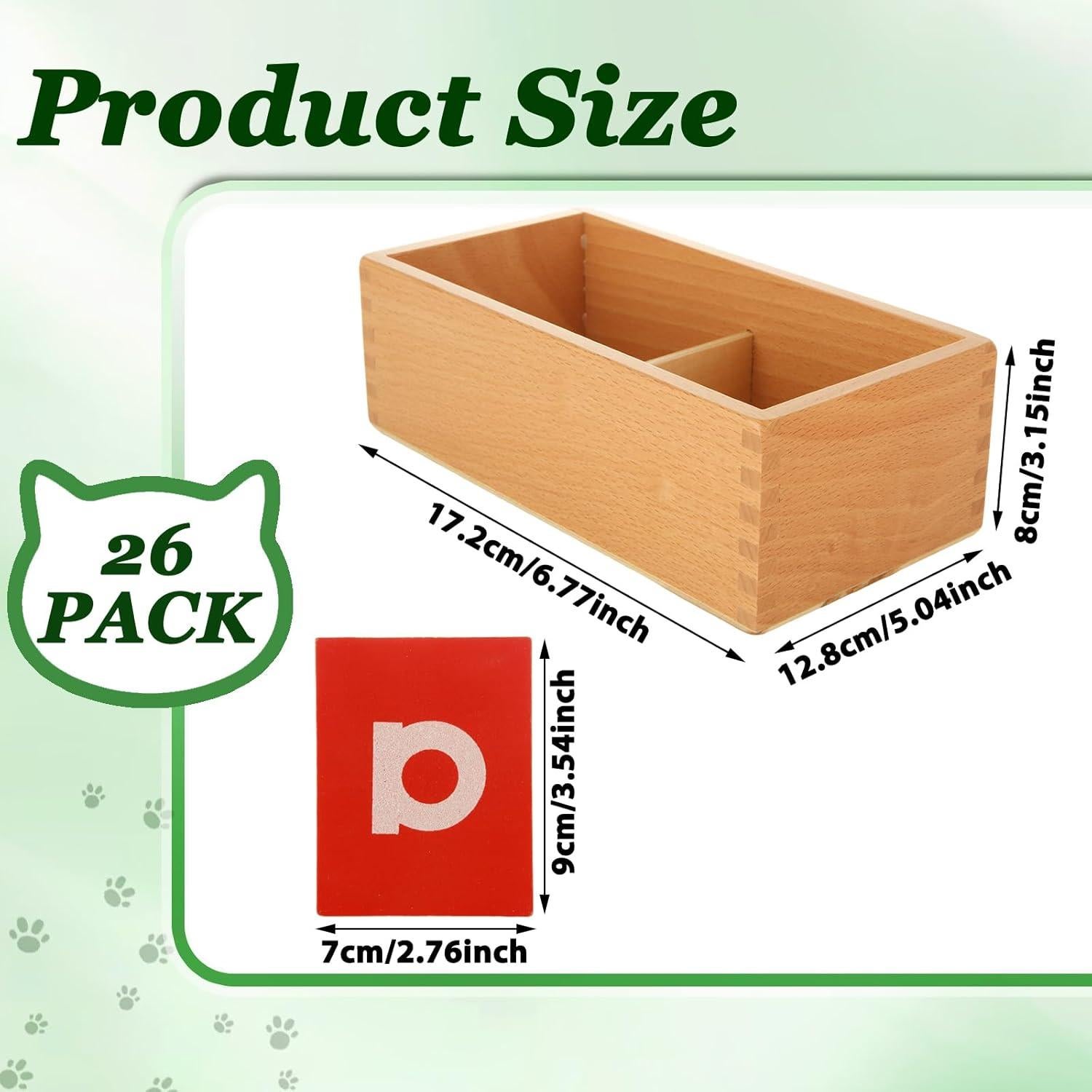 Juego de Letras de Lija Montessori QTLCOHD - 52 Letras Táctiles