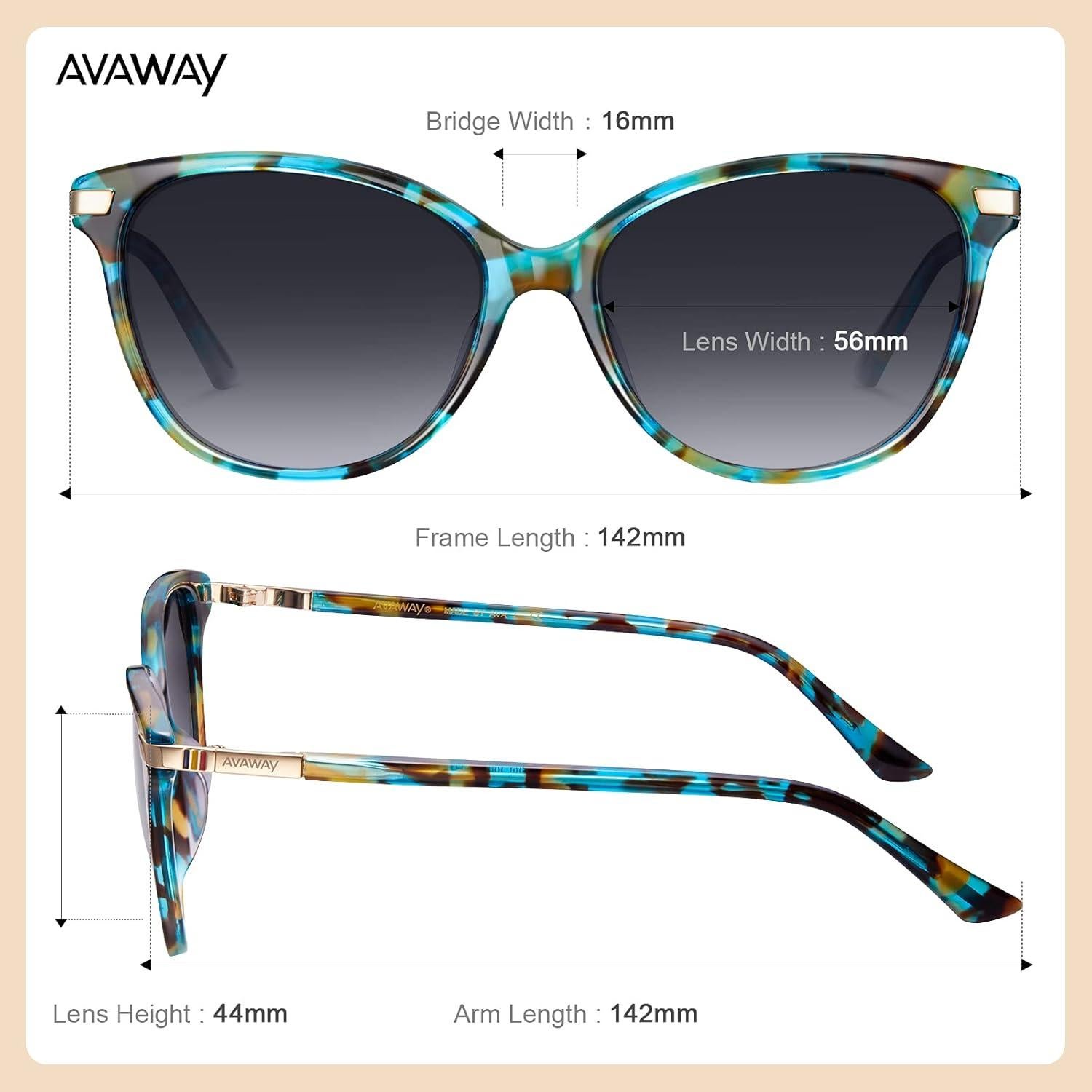 Gafas de sol ojo de gato AVAWAY para mujeres - UV 400