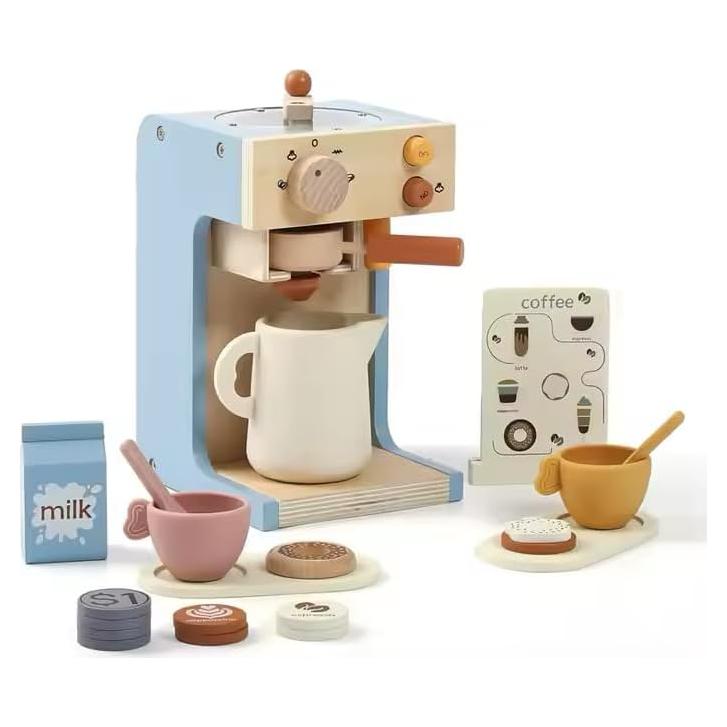 Juego de Juguete Máquina de Café de Madera Yiwu Mengxia - Ecológico 3+