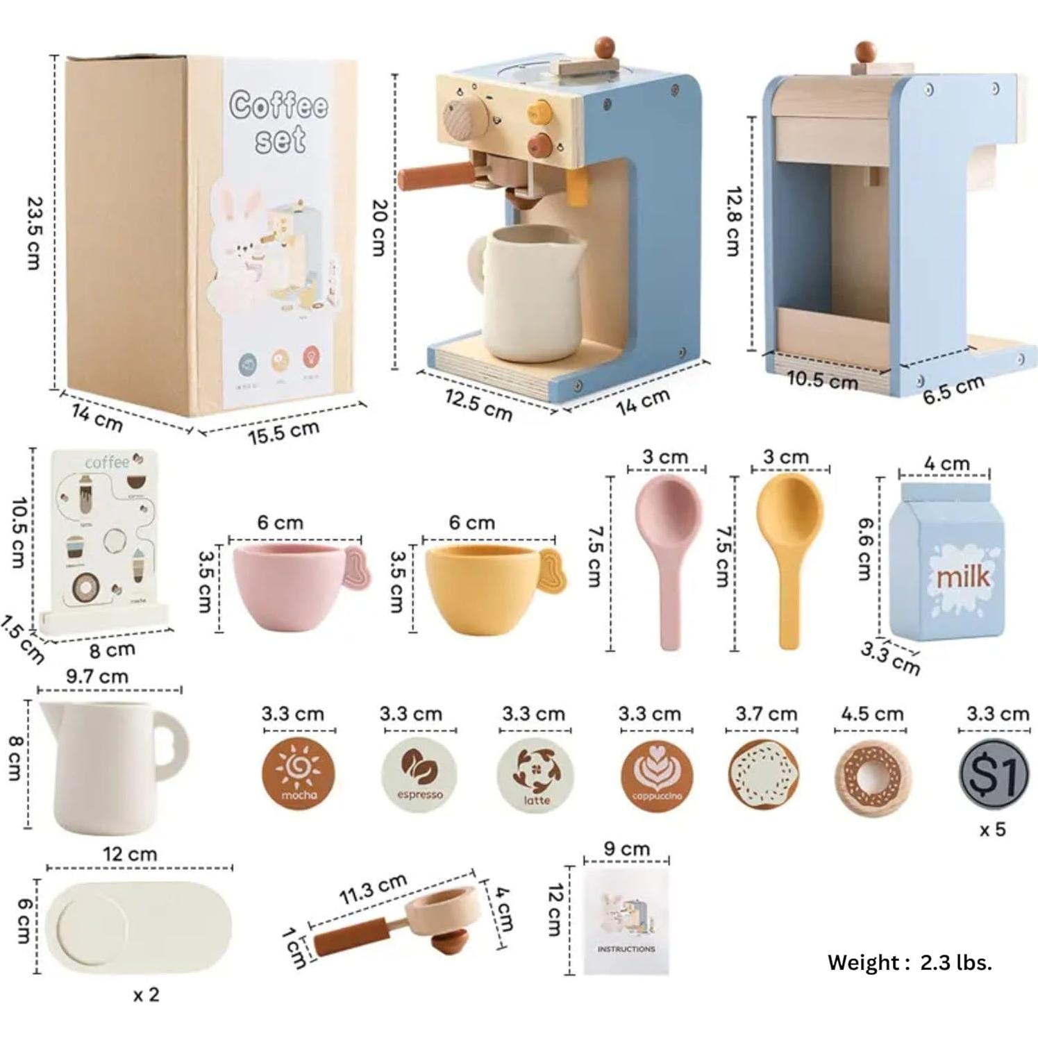 Juego de Juguete Máquina de Café de Madera Yiwu Mengxia - Ecológico 3+