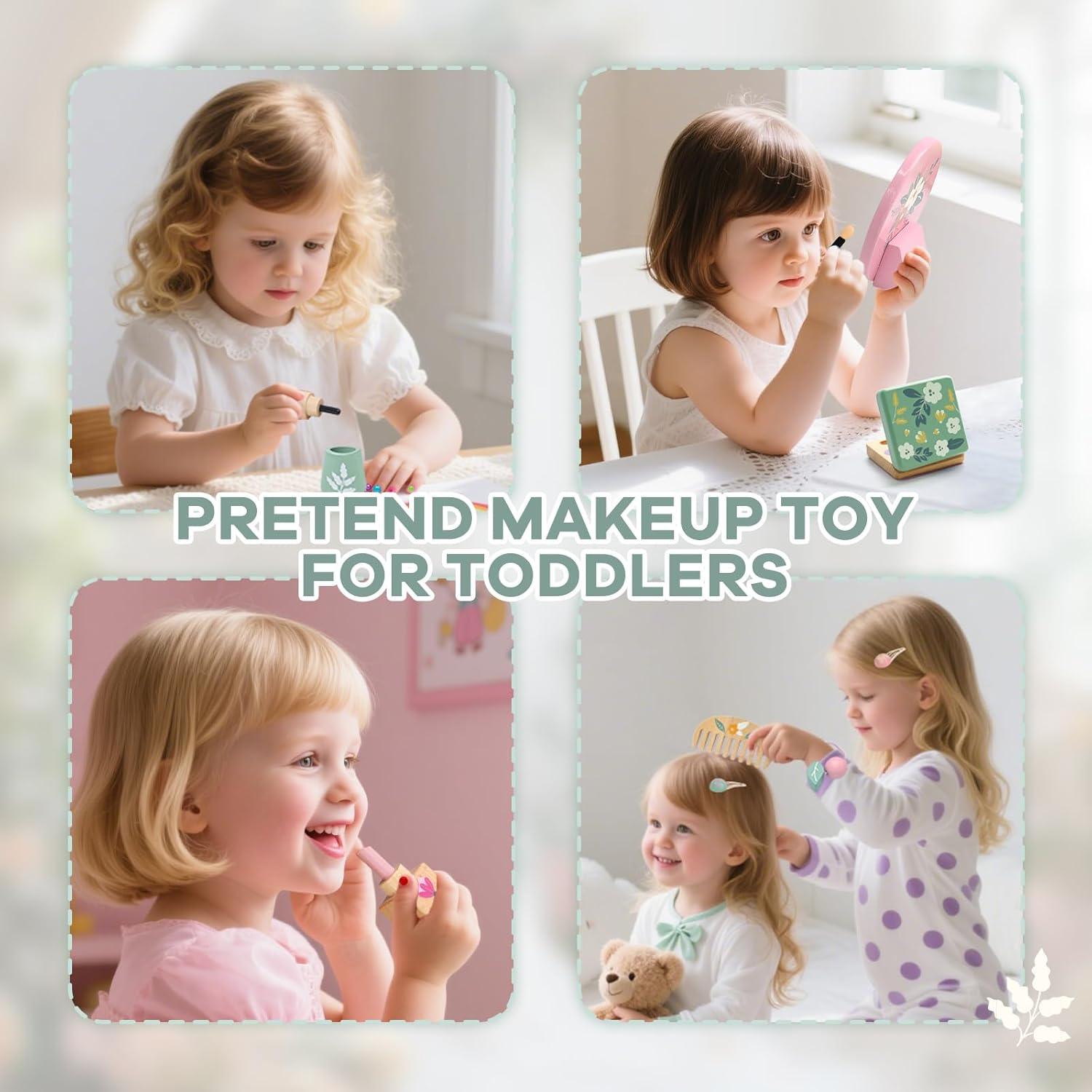Juego de Maquillaje de Madera Masonbaby para Niños 3-5 Años