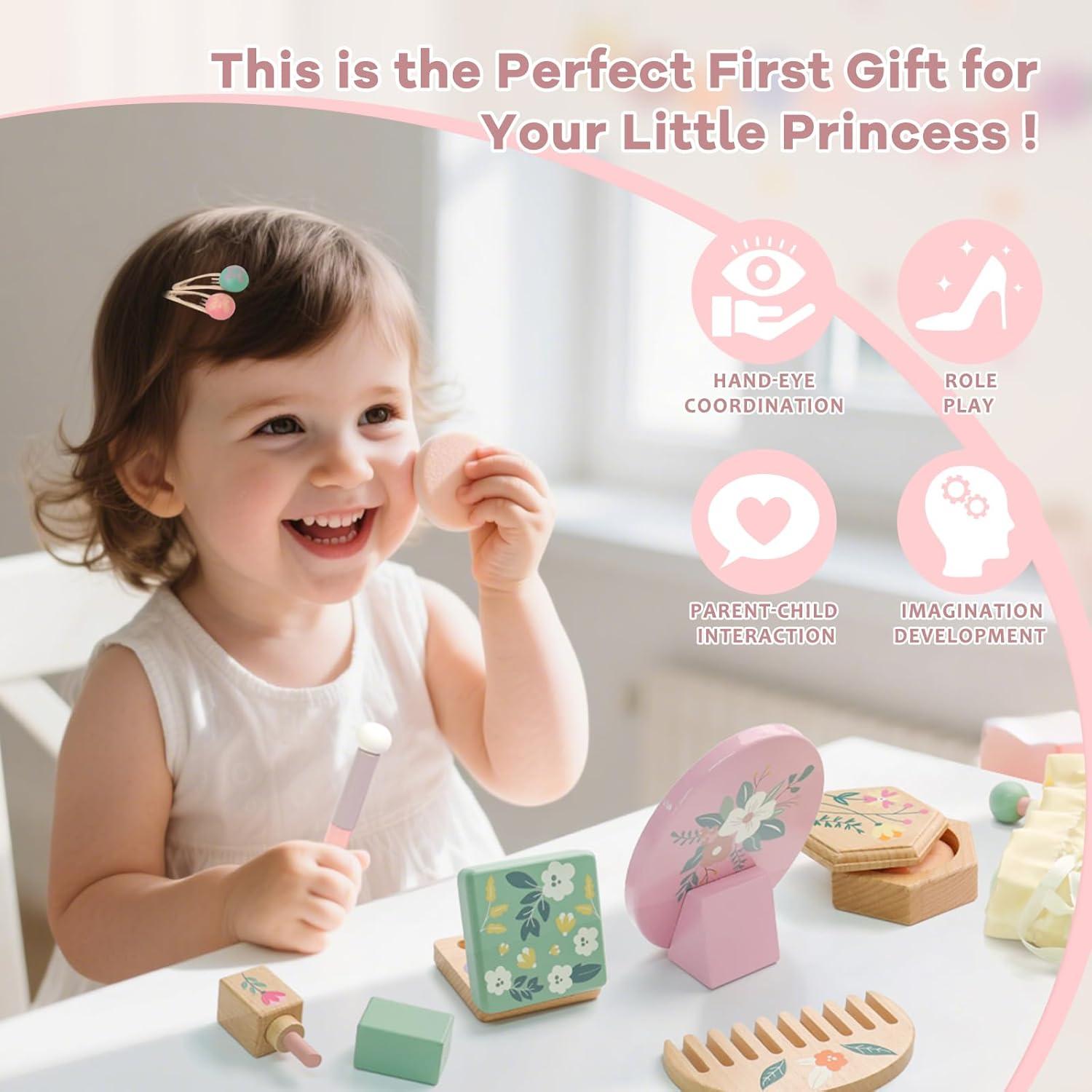 Juego de Maquillaje de Madera Masonbaby para Niños 3-5 Años