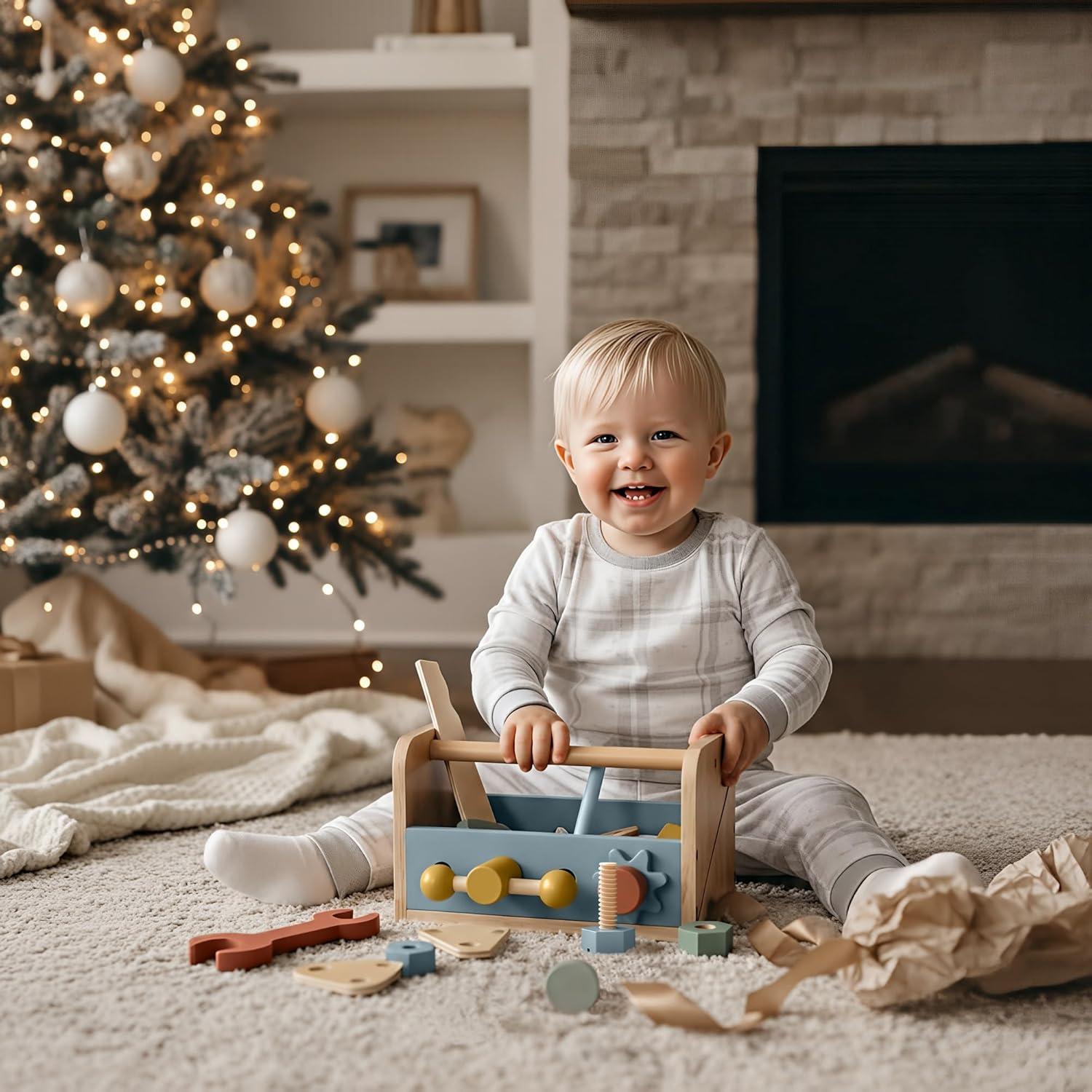 Conjunto de Herramientas de Madera ZICOTO para Niños 2-5 Años