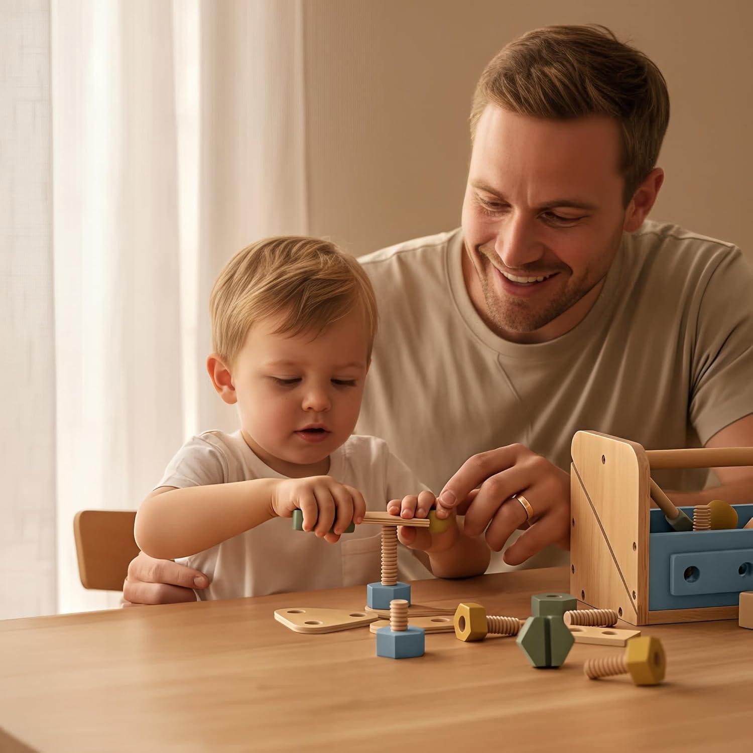 Conjunto de Herramientas de Madera ZICOTO para Niños 2-5 Años