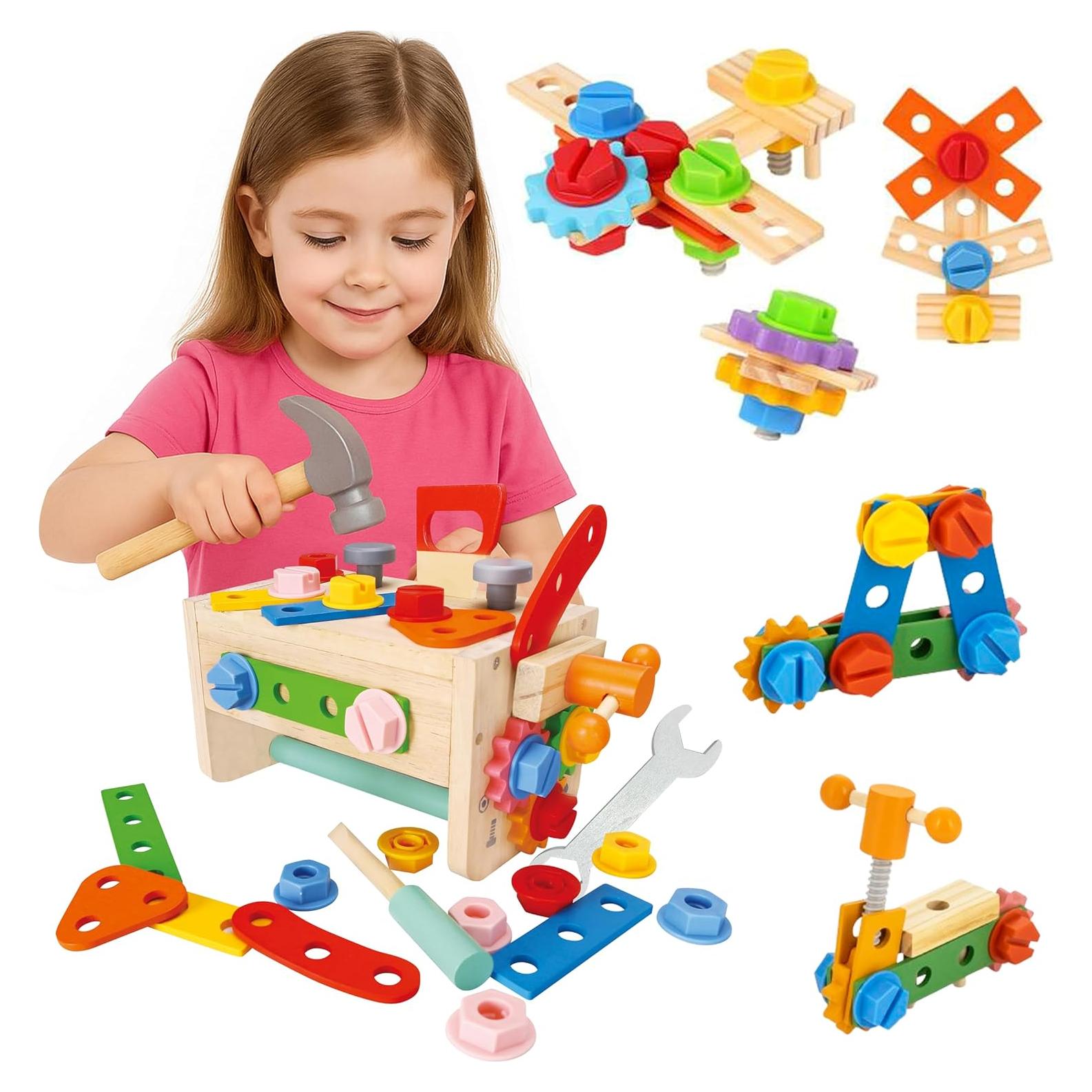 Juego de Herramientas de Madera URHAN - 35 Piezas Educativas