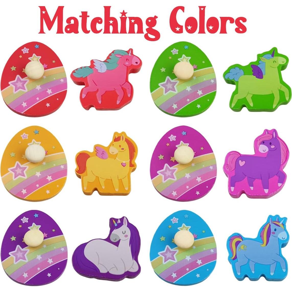 Rompecabezas de Madera Unicornio Pinkiwine 18.5 cm Juguete Educativo