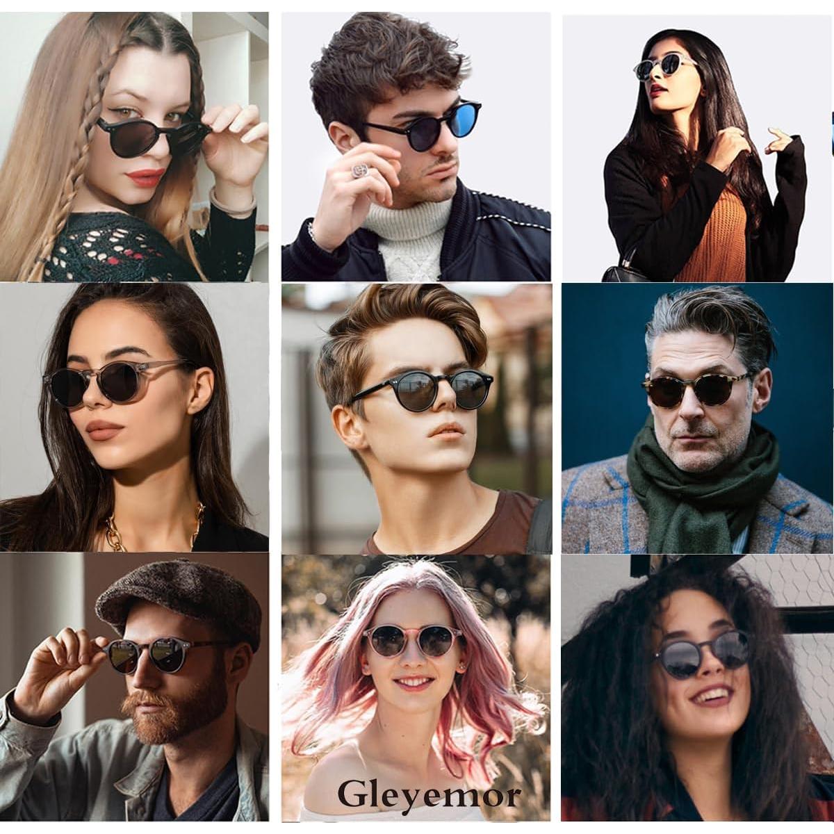 Gafas de Sol Gleyemor Polarizadas Redondas UV400 Unisex